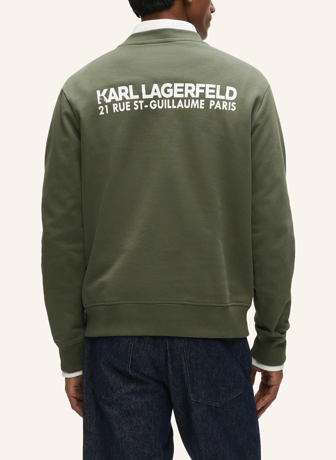 KARL LAGERFELD Sweatshirt: DUNKELGRÜN