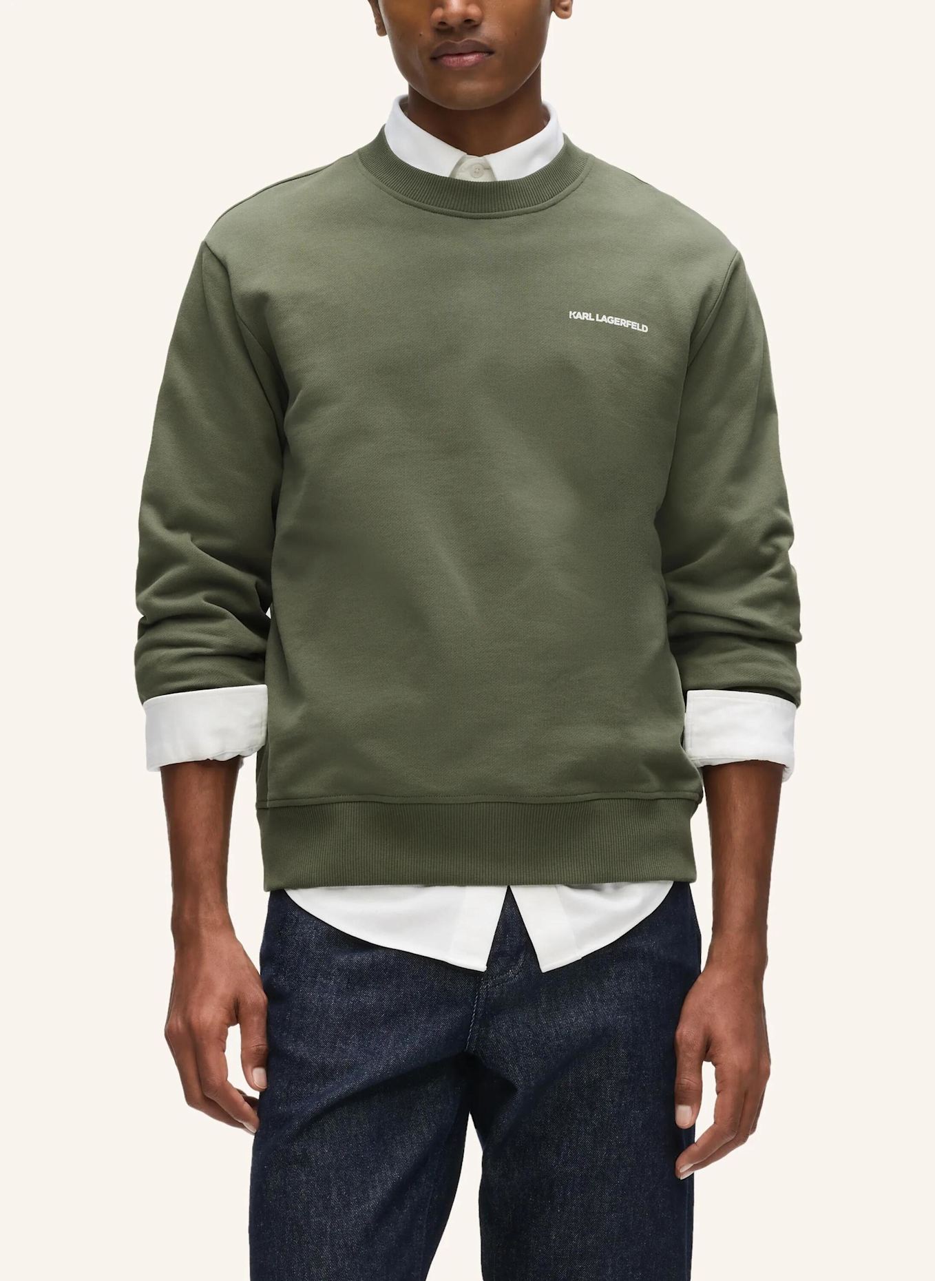 KARL LAGERFELD Sweatshirt: DUNKELGRÜN