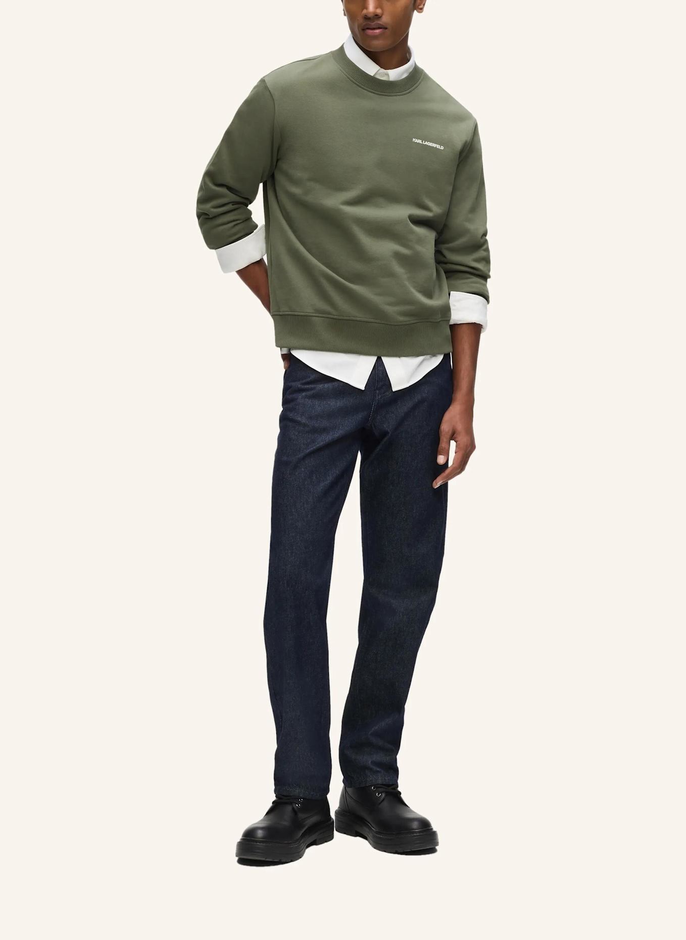 KARL LAGERFELD Sweatshirt: DUNKELGRÜN