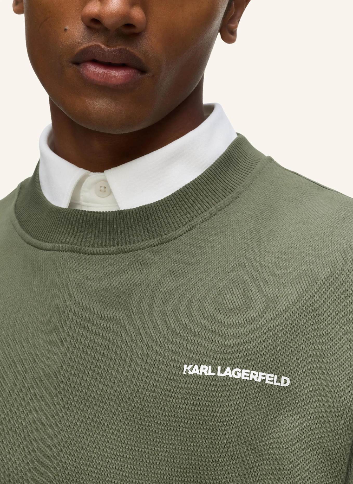 KARL LAGERFELD Sweatshirt: DUNKELGRÜN