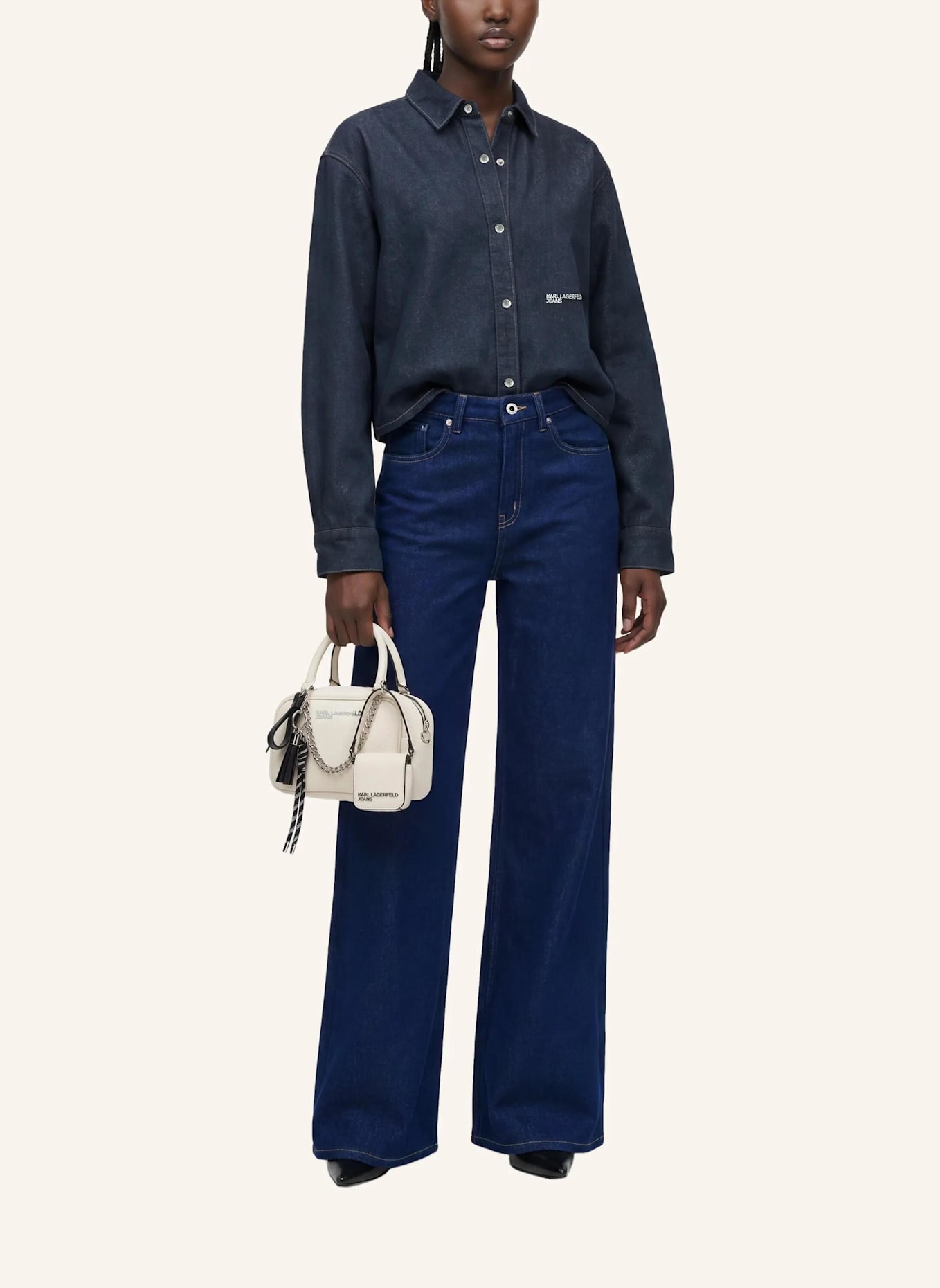 KARL LAGERFELD JEANS Bluse: DUNKELBLAU