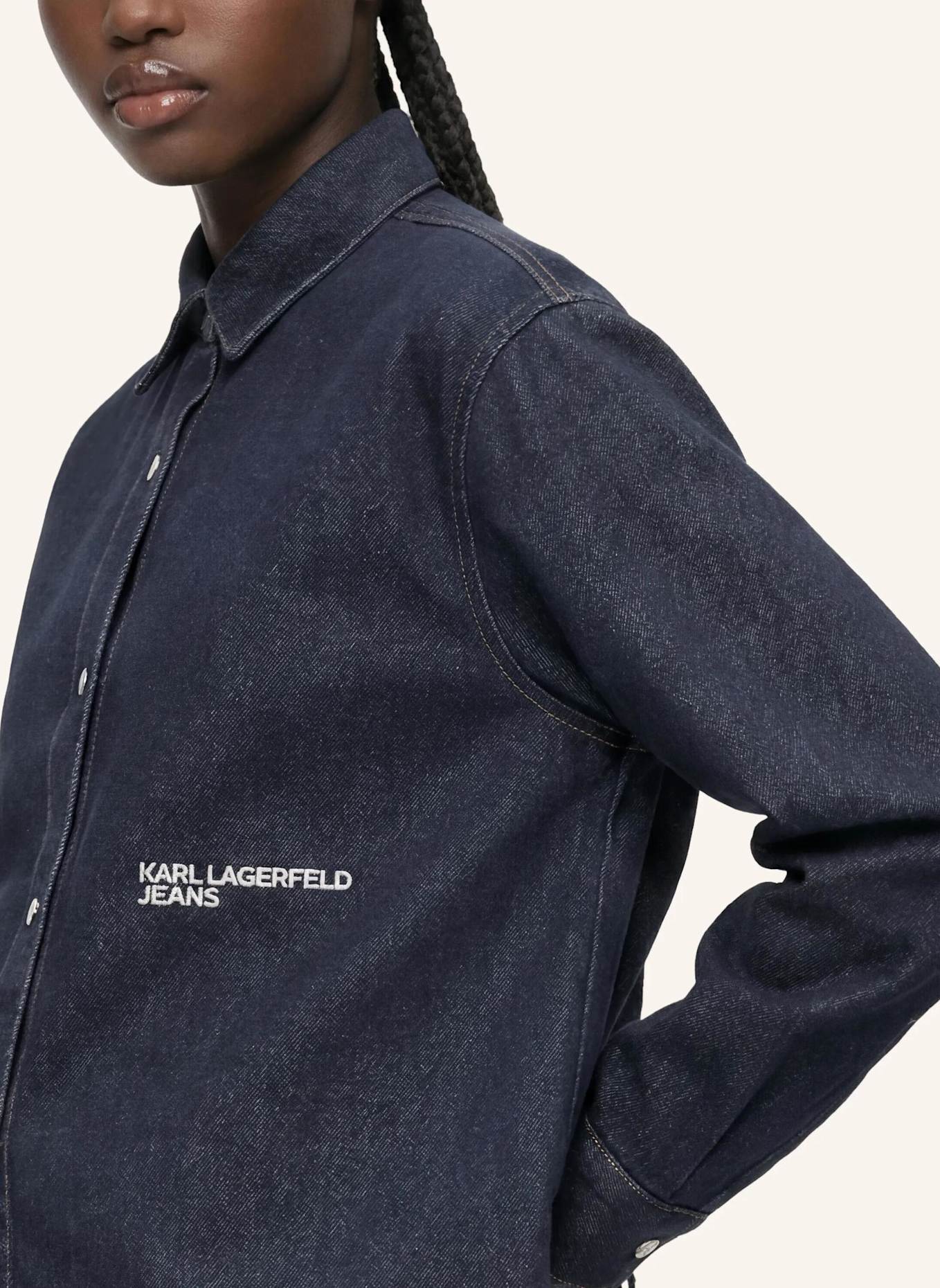 KARL LAGERFELD JEANS Bluse: DUNKELBLAU