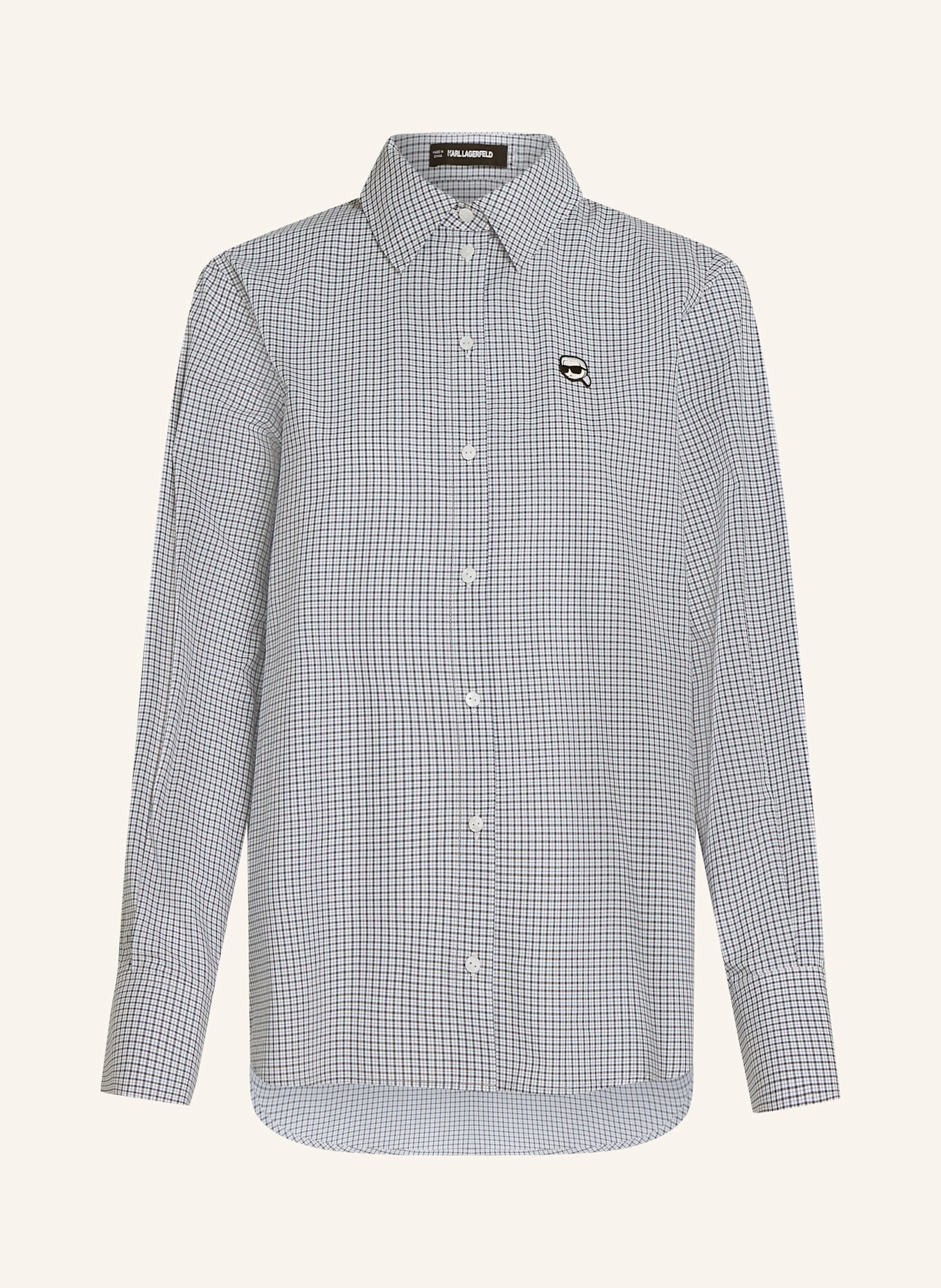 KARL LAGERFELD Bluse: WEISS/ BLAU