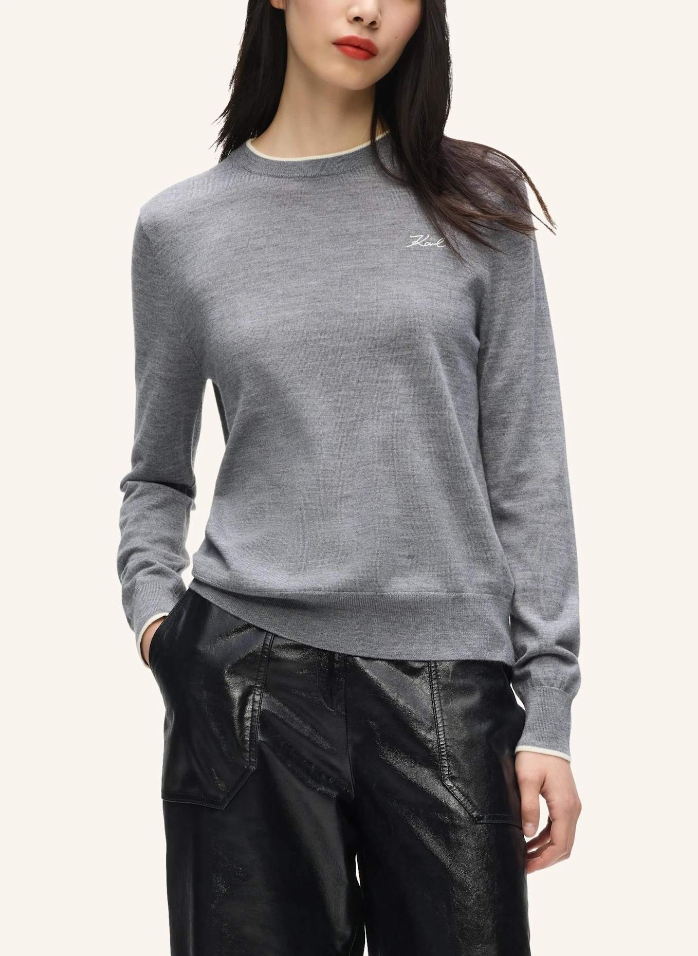 KARL LAGERFELD Sweatshirt: GRAU