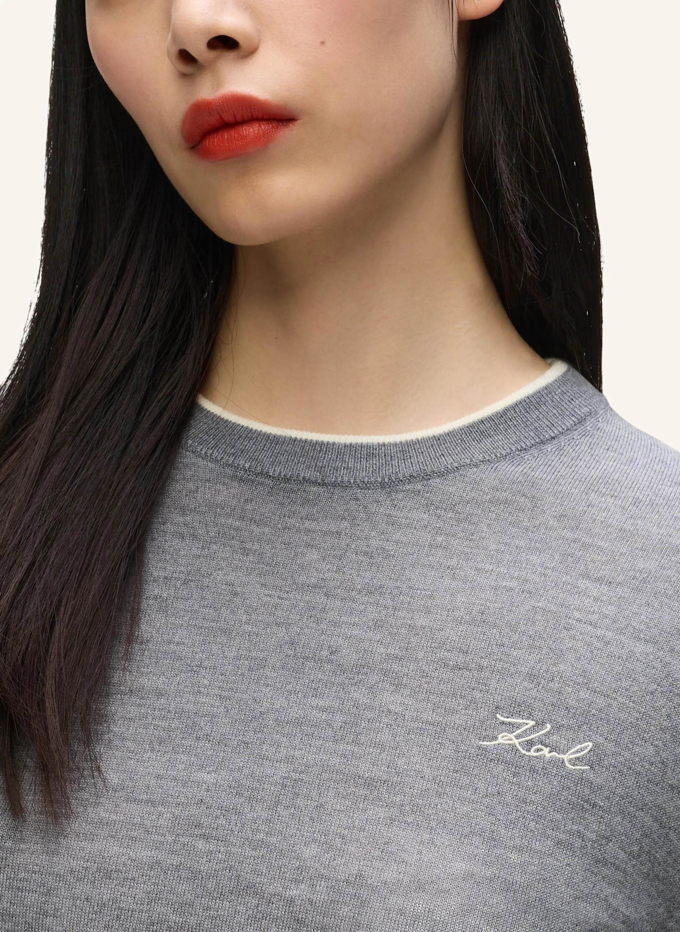 KARL LAGERFELD Sweatshirt: GRAU