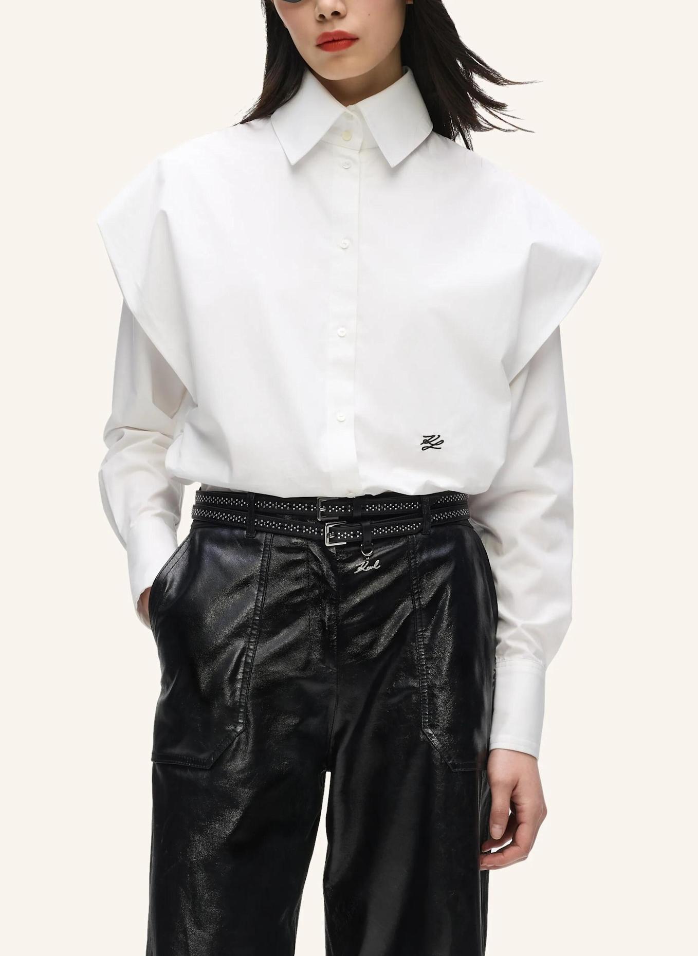 KARL LAGERFELD Bluse: WEISS