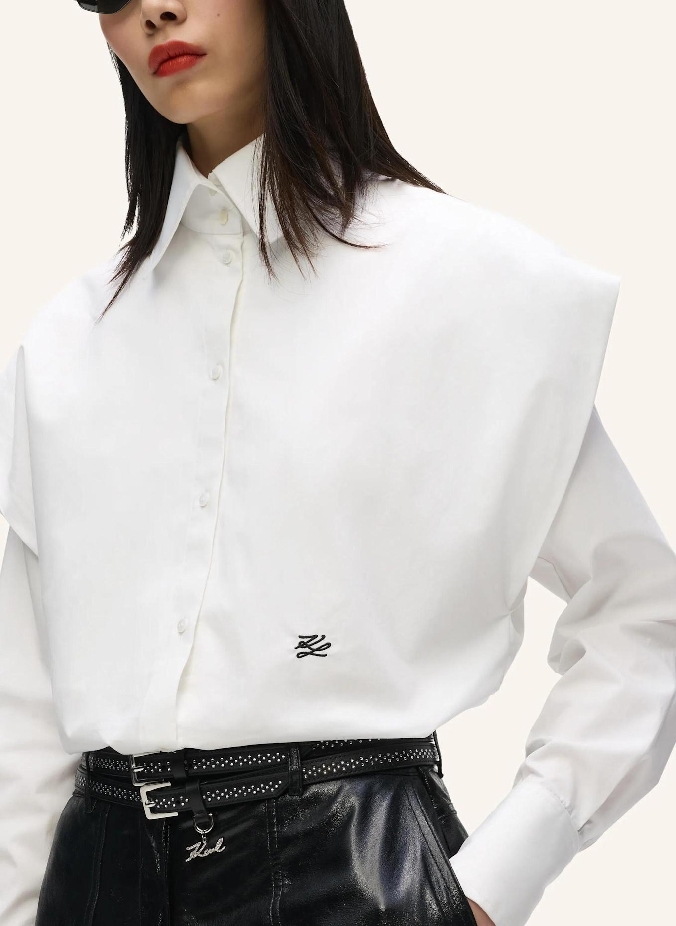KARL LAGERFELD Bluse: WEISS