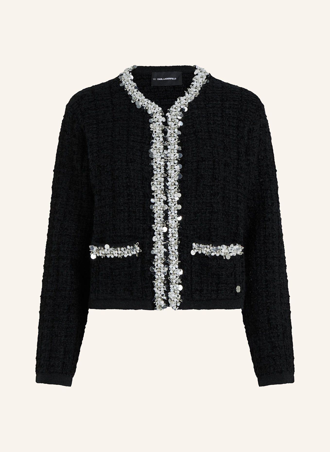 KARL LAGERFELD Top: SCHWARZ