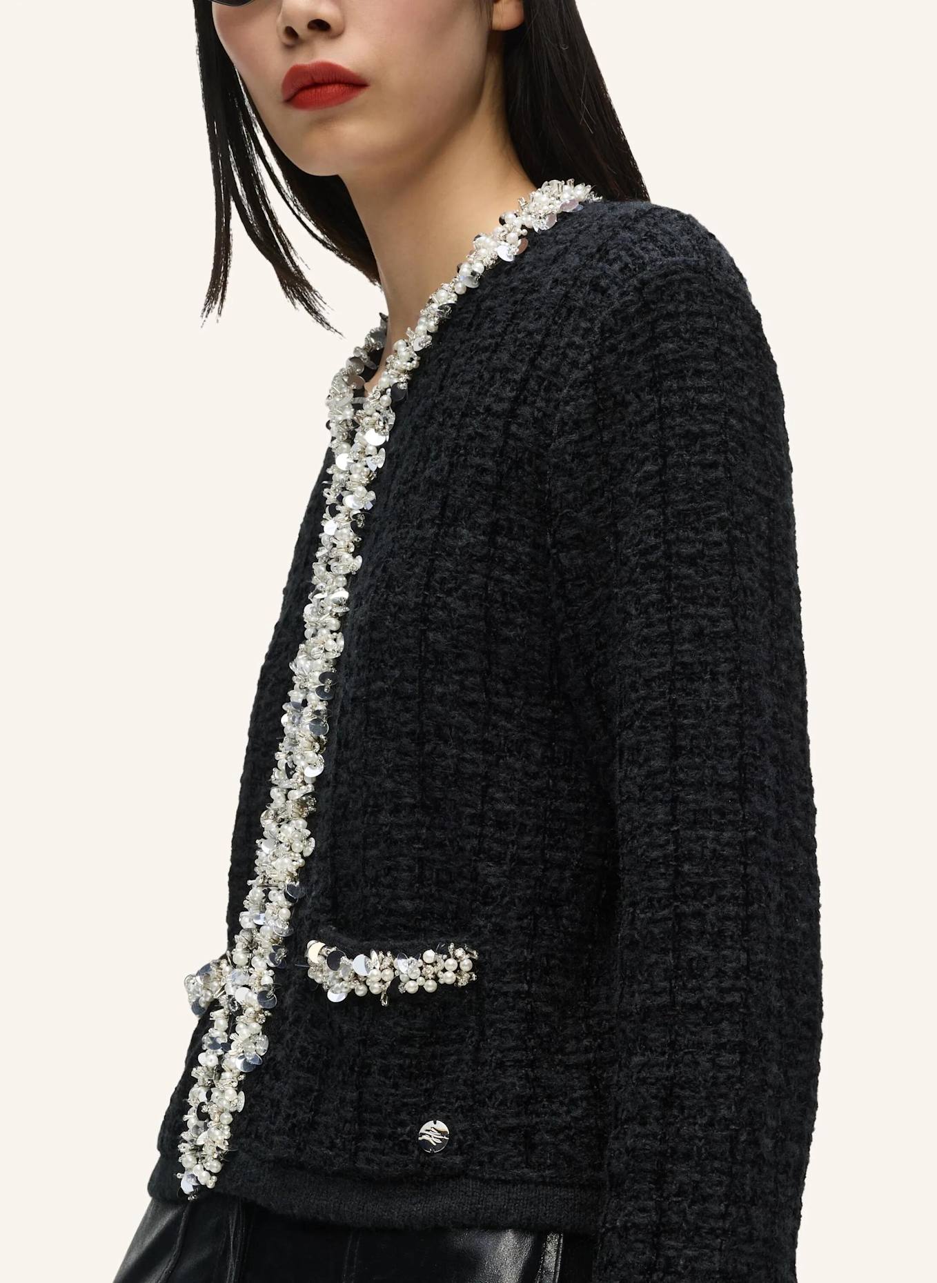 KARL LAGERFELD Top: SCHWARZ