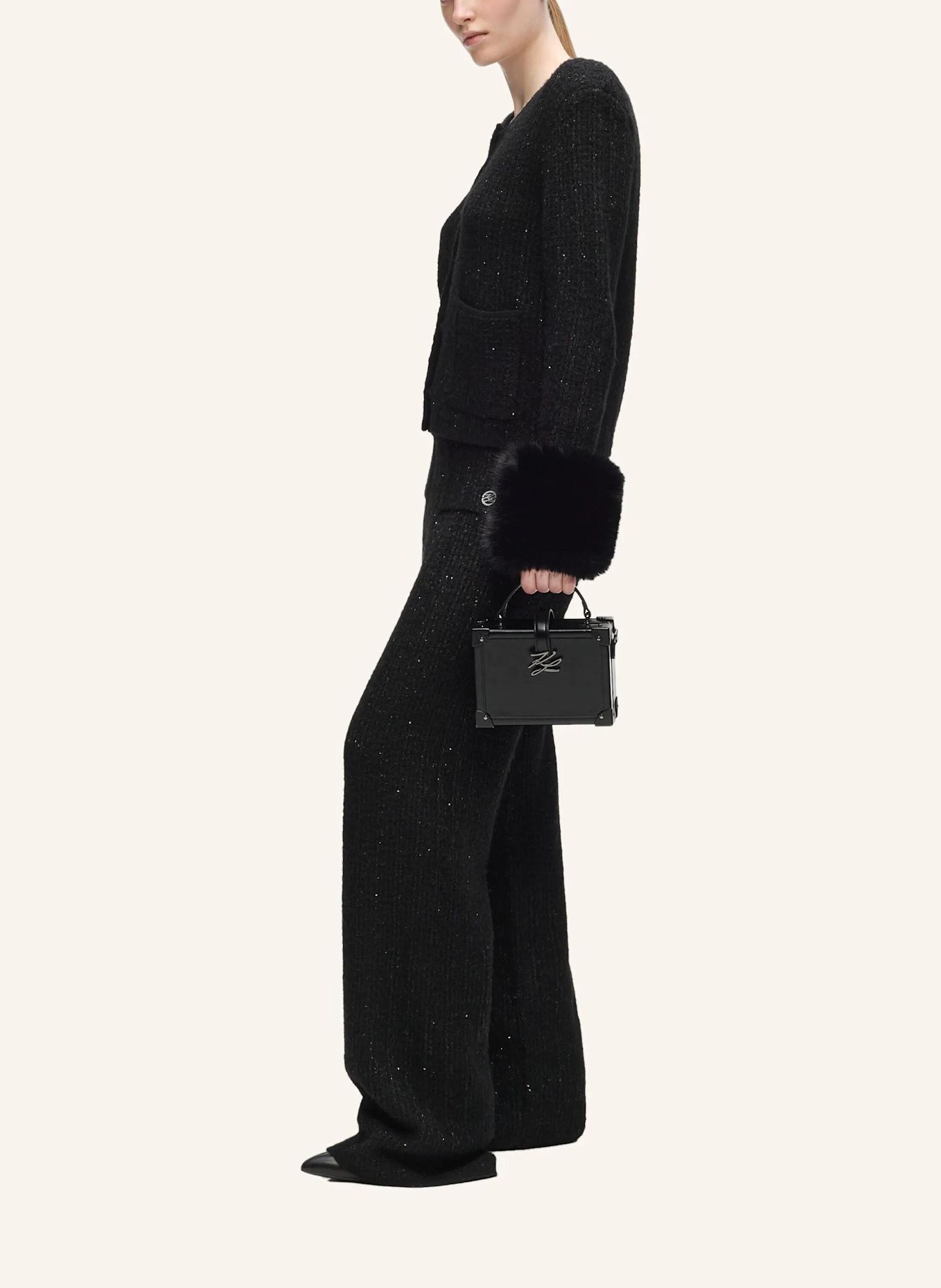KARL LAGERFELD Umhängetasche: SCHWARZ