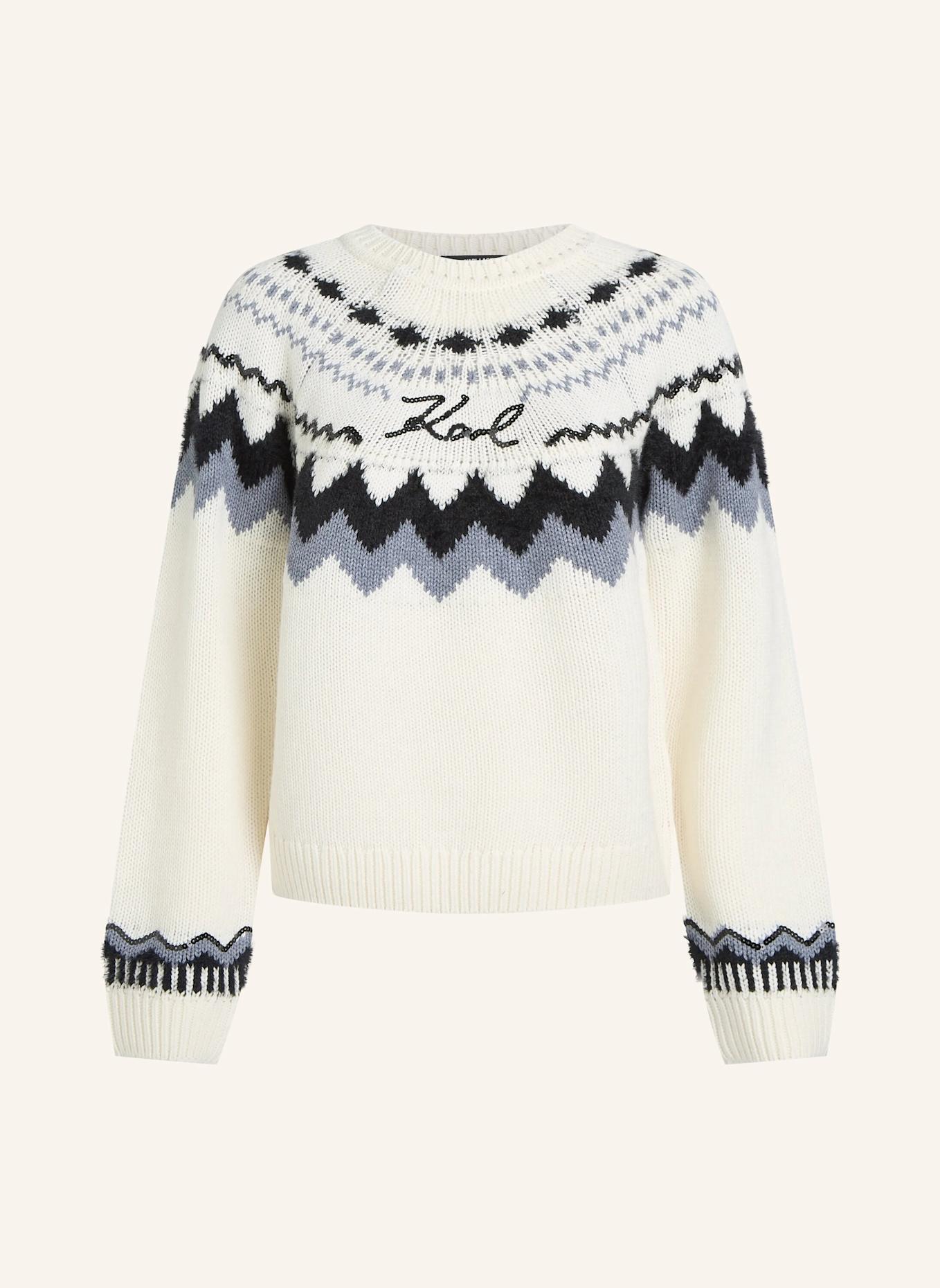 KARL LAGERFELD Top: WEISS/ SCHWARZ