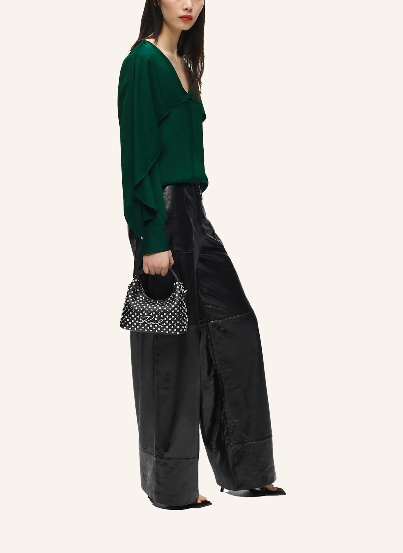 KARL LAGERFELD Bluse: GRÜN