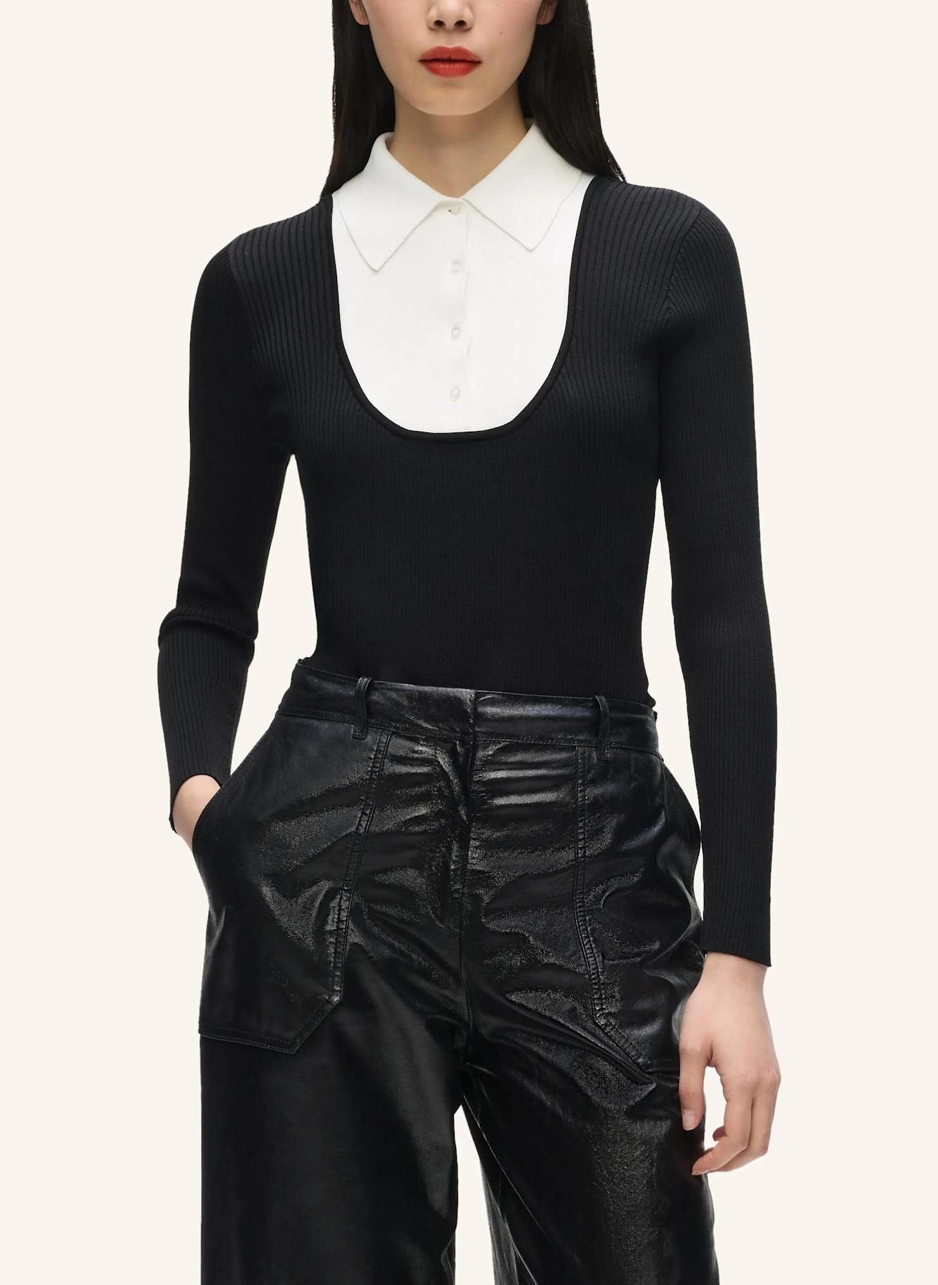 KARL LAGERFELD Top: SCHWARZ