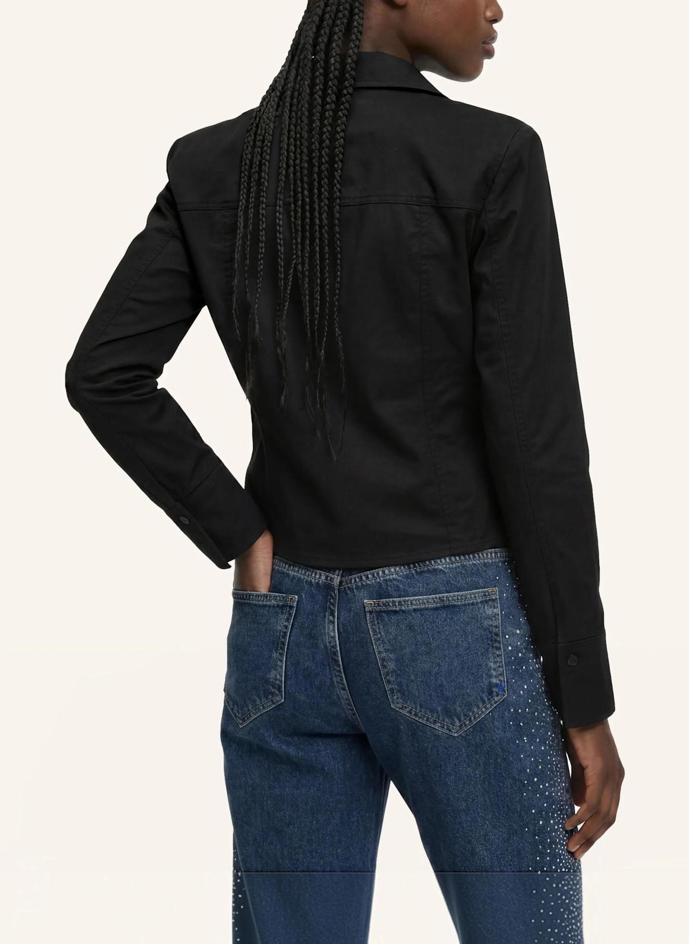 KARL LAGERFELD JEANS Bluse: SCHWARZ