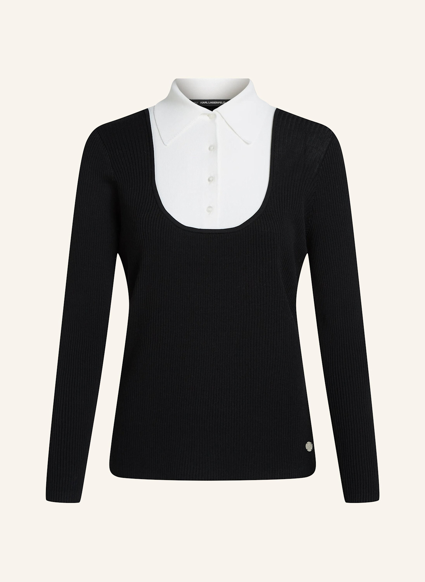 KARL LAGERFELD Top: SCHWARZ