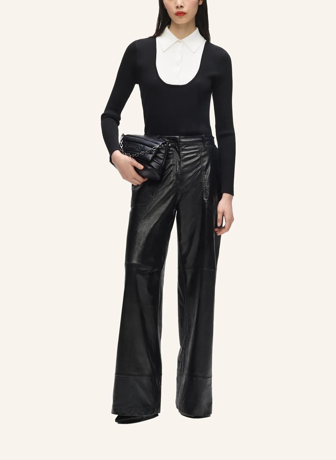 KARL LAGERFELD Top: SCHWARZ