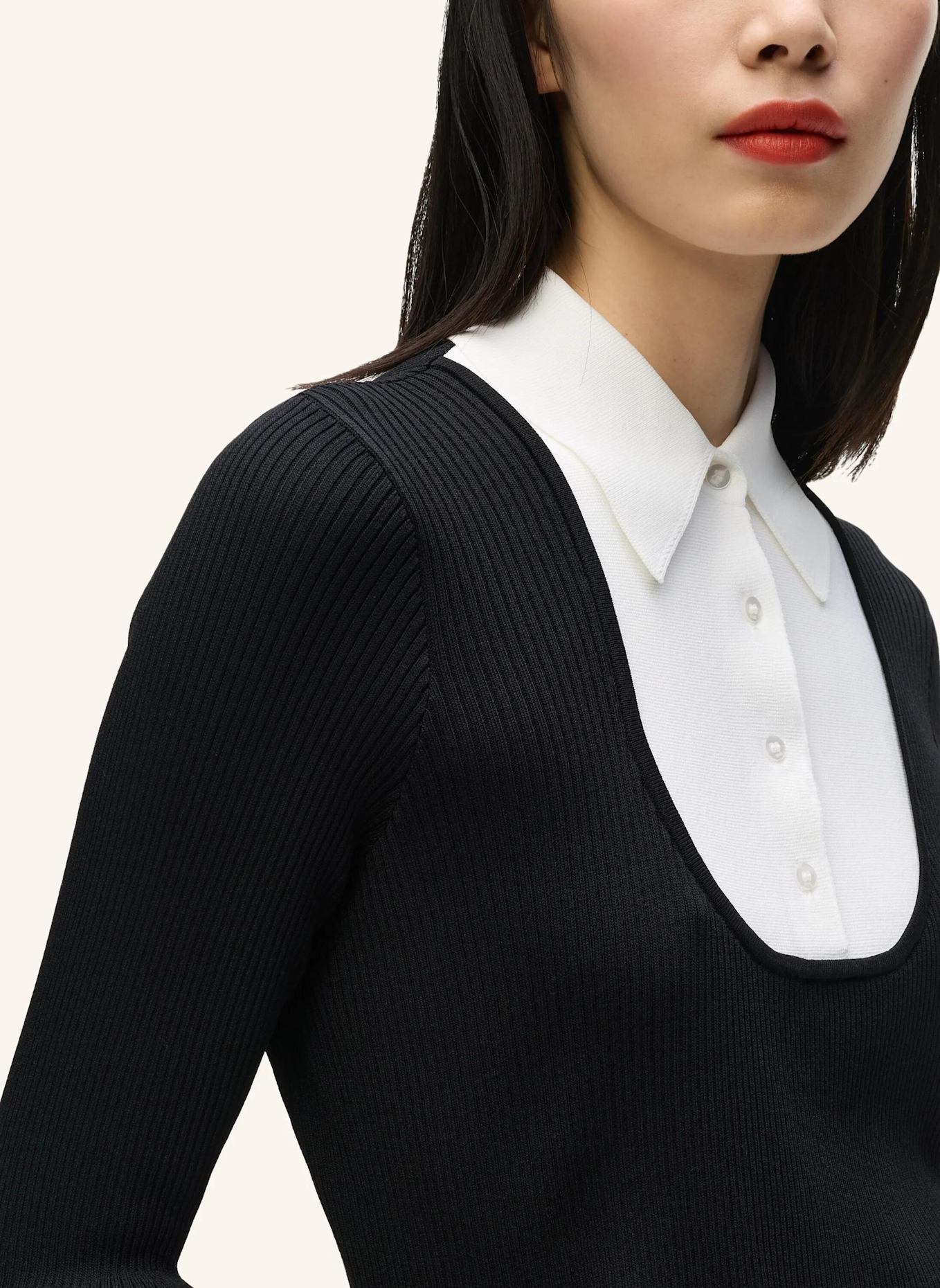 KARL LAGERFELD Top: SCHWARZ