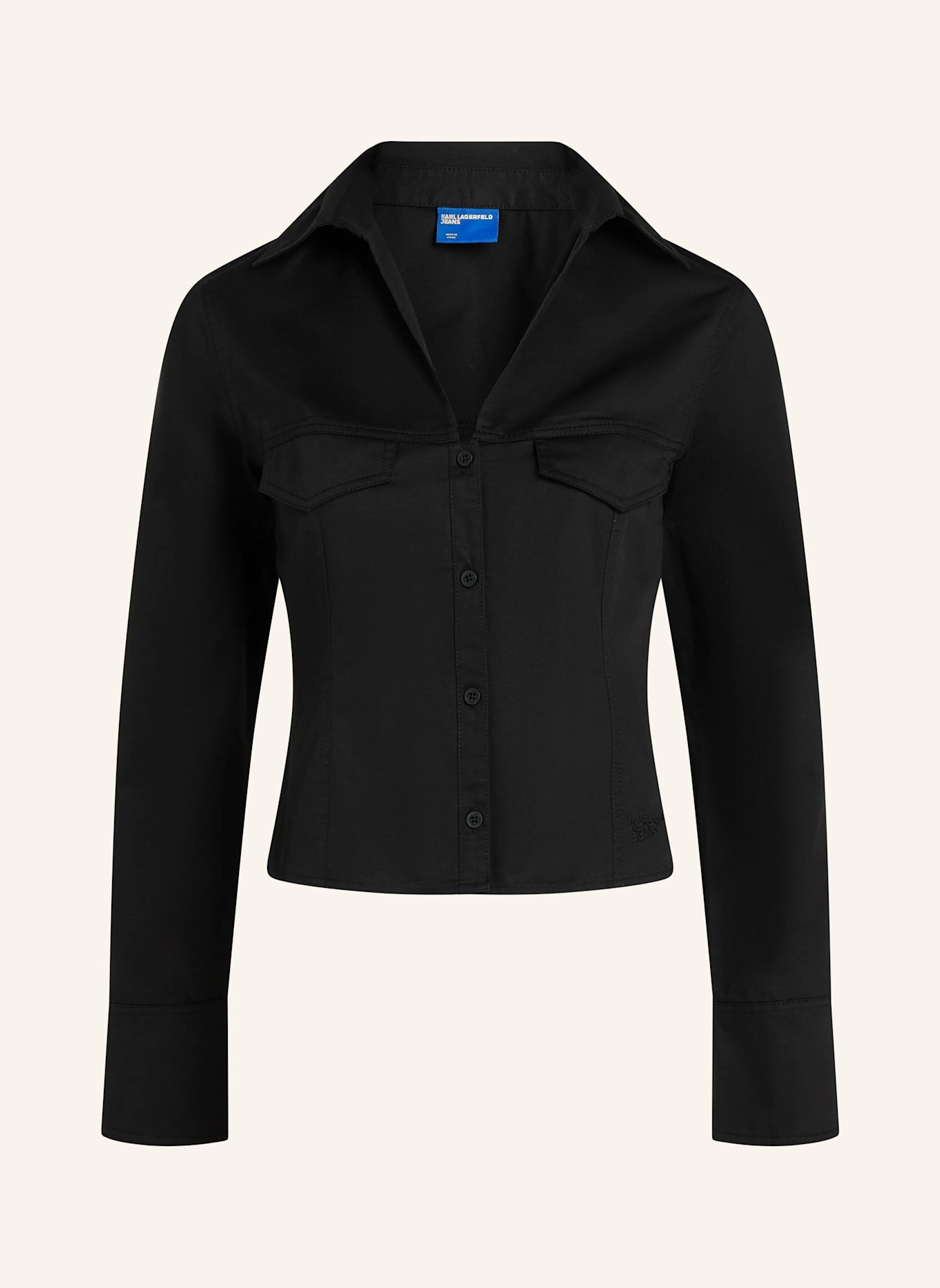 KARL LAGERFELD JEANS Bluse: SCHWARZ