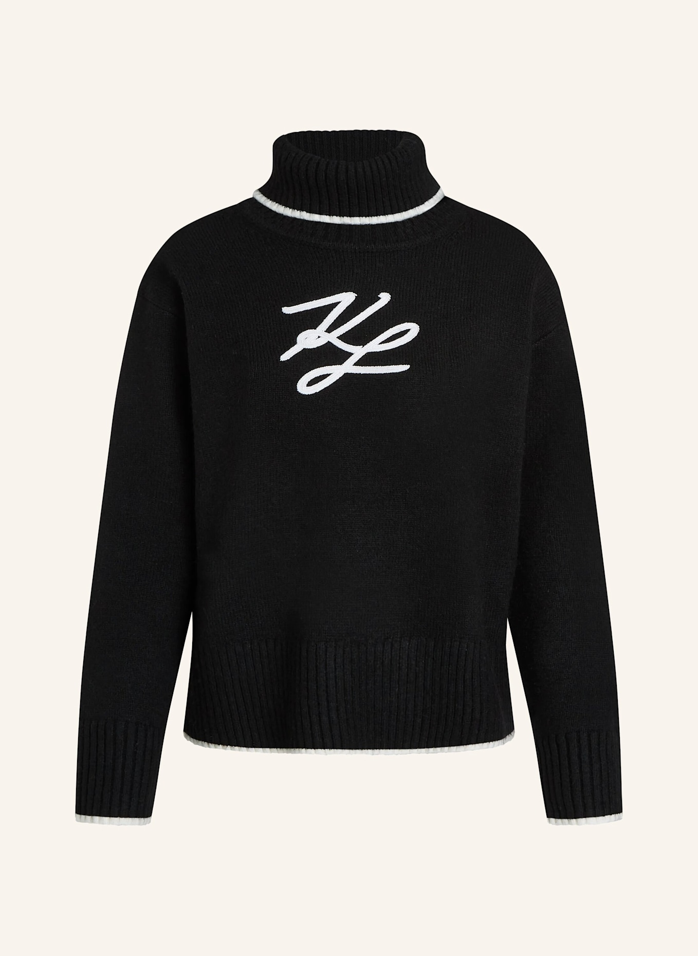 KARL LAGERFELD Top: SCHWARZ