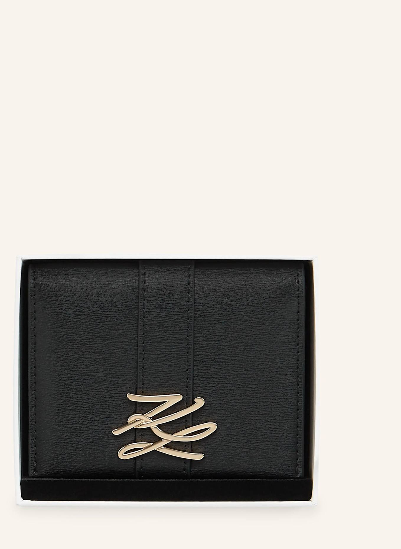 KARL LAGERFELD Kartenetui: SCHWARZ/ GOLD