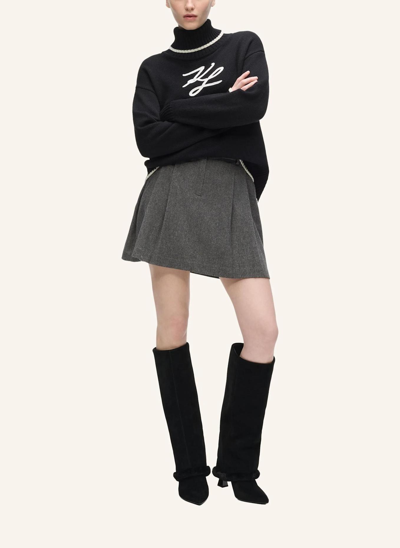 KARL LAGERFELD Top: SCHWARZ
