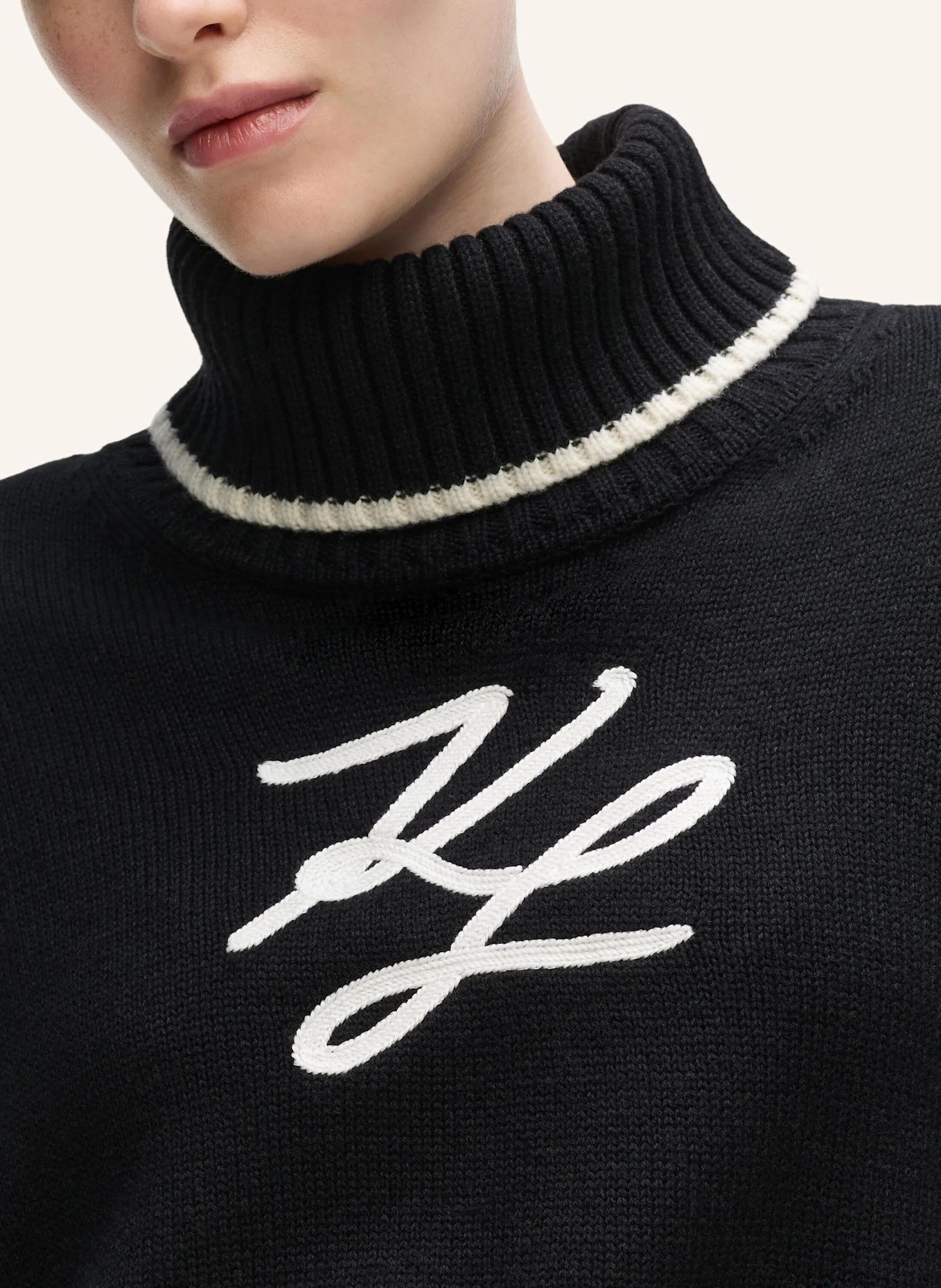KARL LAGERFELD Top: SCHWARZ