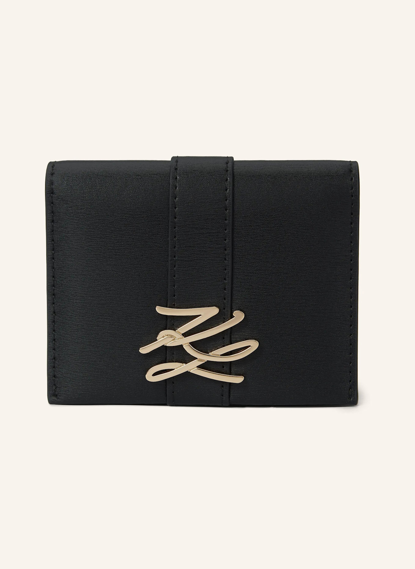KARL LAGERFELD Kartenetui: SCHWARZ/ GOLD