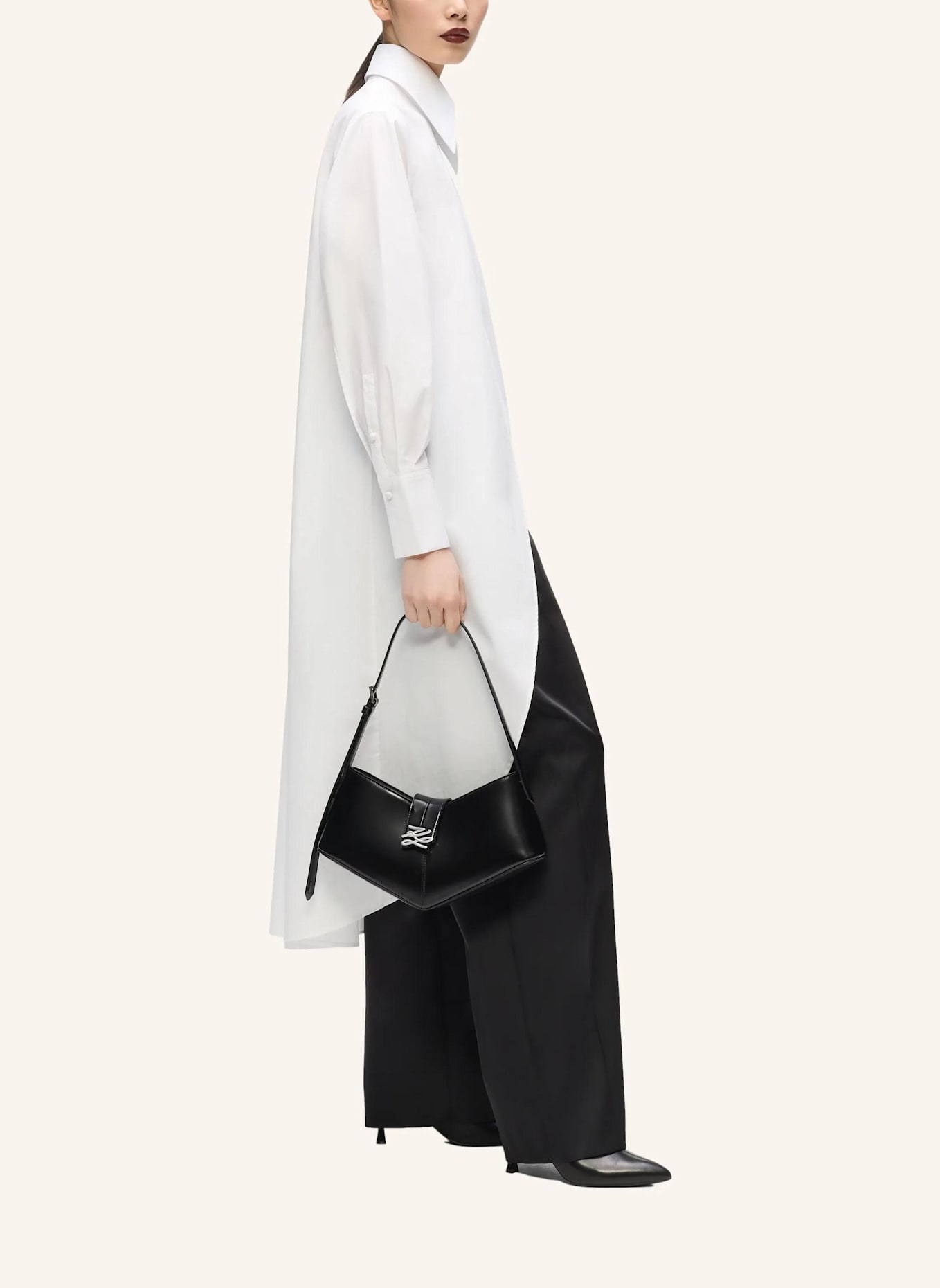 KARL LAGERFELD Bluse: WEISS