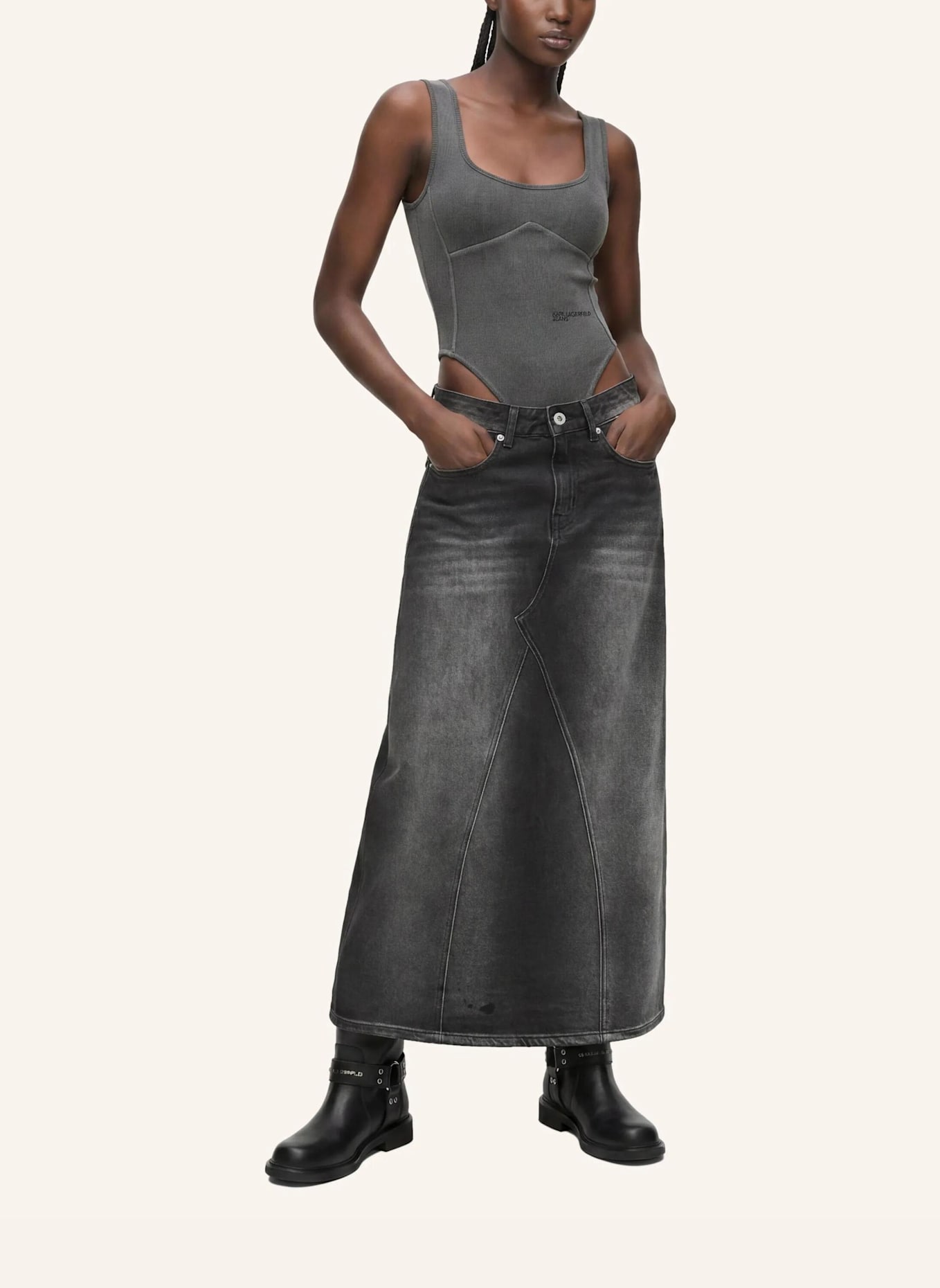 KARL LAGERFELD JEANS Rock: SCHWARZ