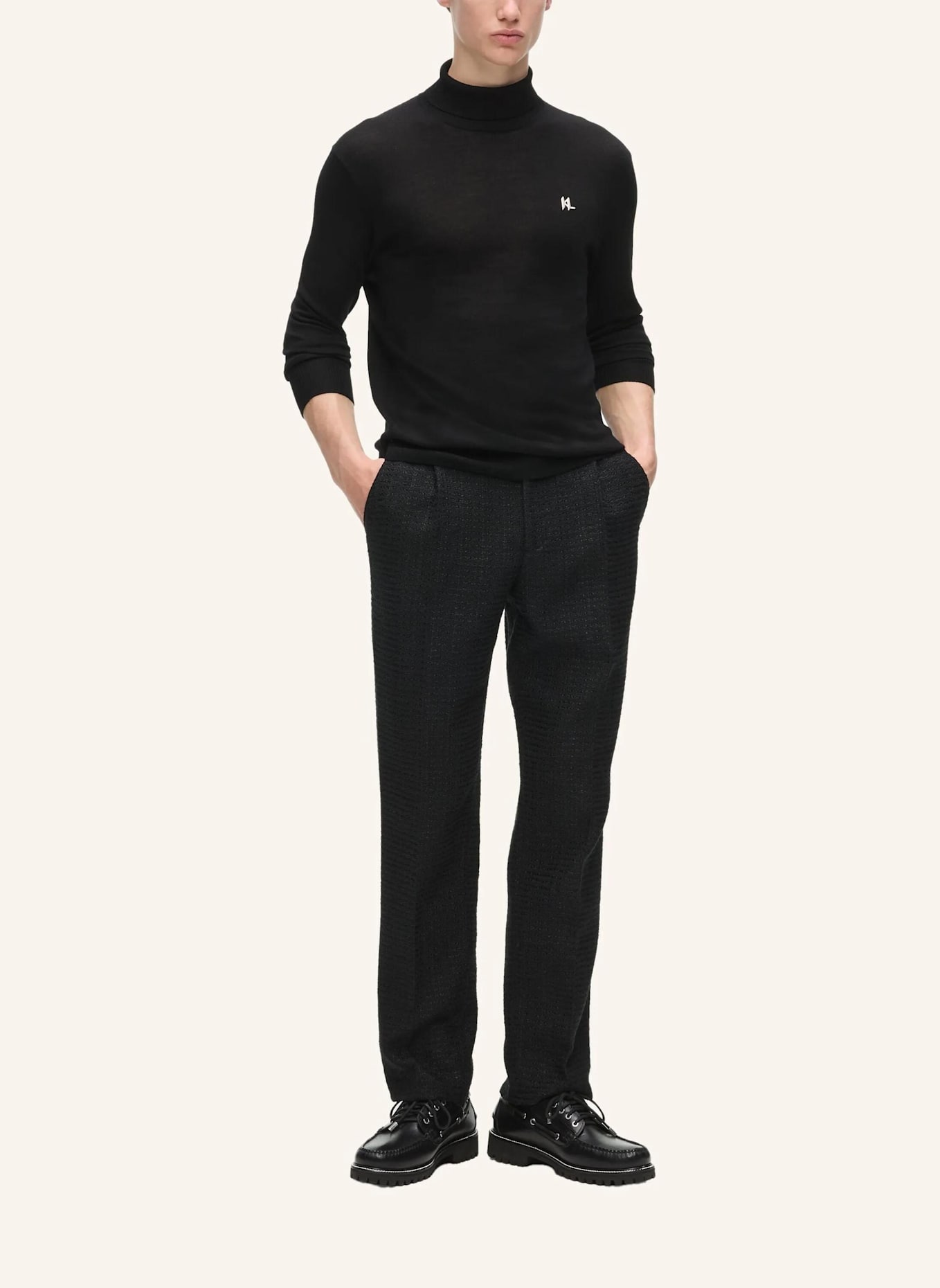 KARL LAGERFELD Hose: SCHWARZ