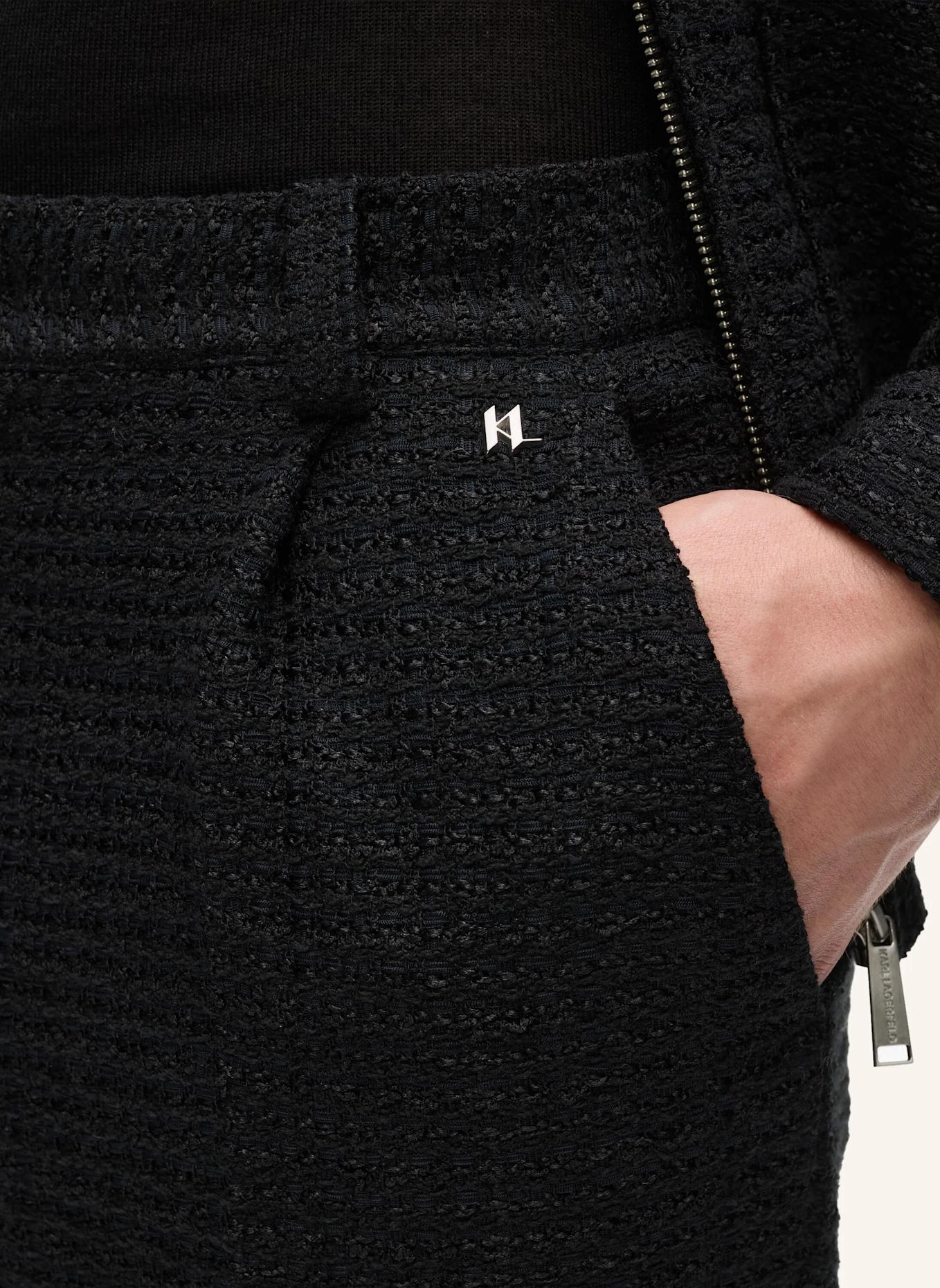 KARL LAGERFELD Hose: SCHWARZ