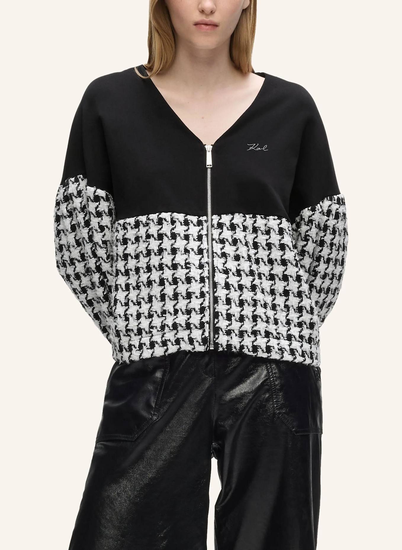KARL LAGERFELD Sweatshirt: SCHWARZ/ WEISS