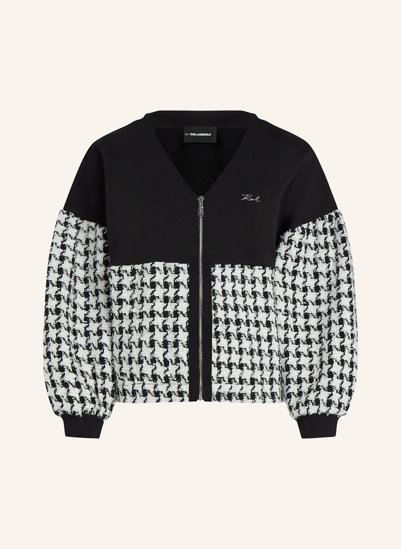 KARL LAGERFELD Sweatshirt: SCHWARZ/ WEISS