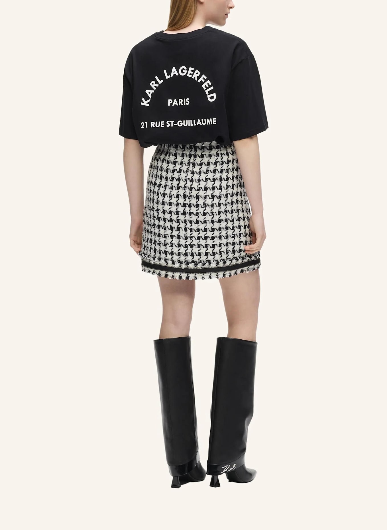 KARL LAGERFELD Rock: SCHWARZ/ WEISS