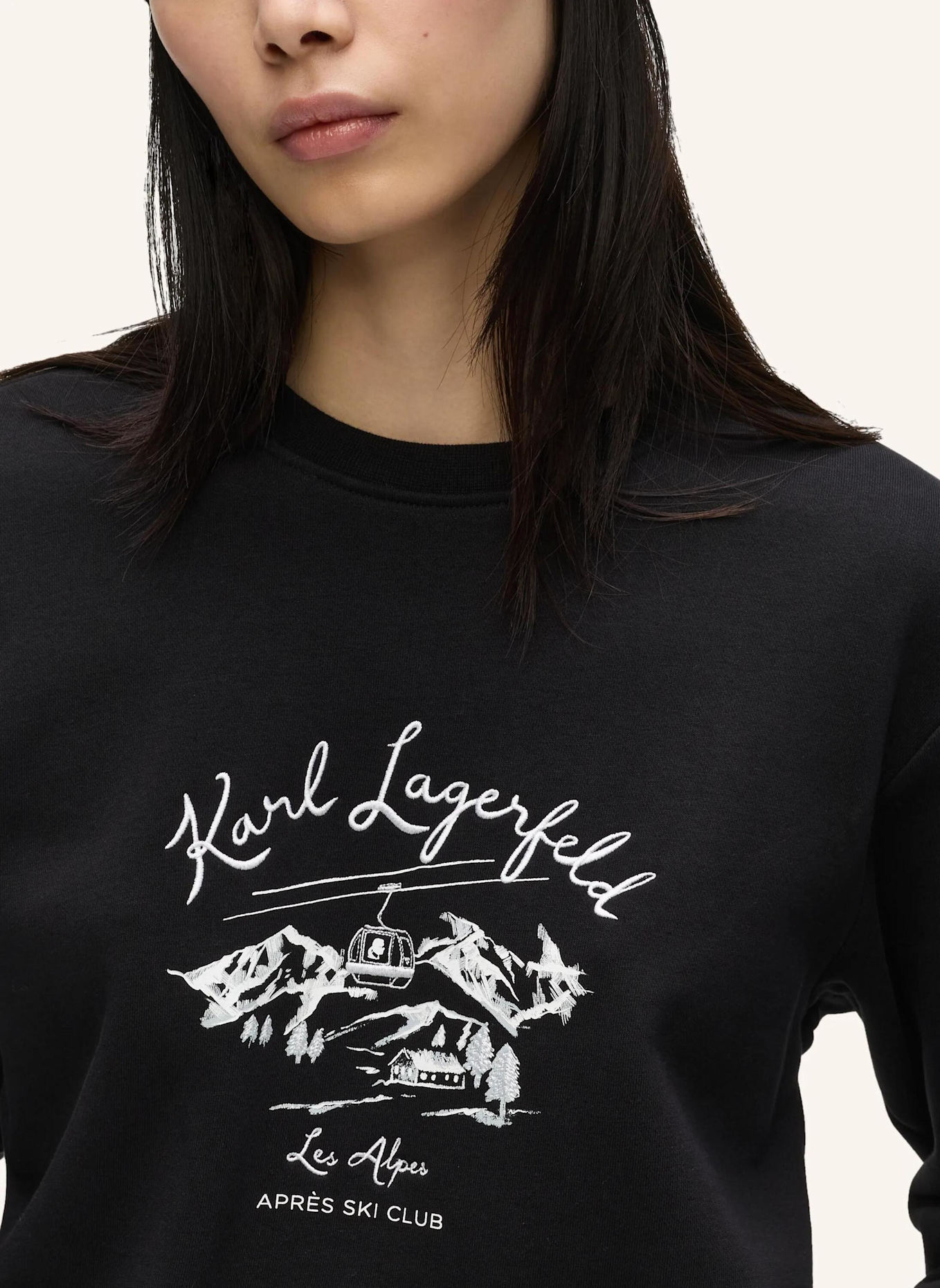 KARL LAGERFELD Sweatshirt: SCHWARZ