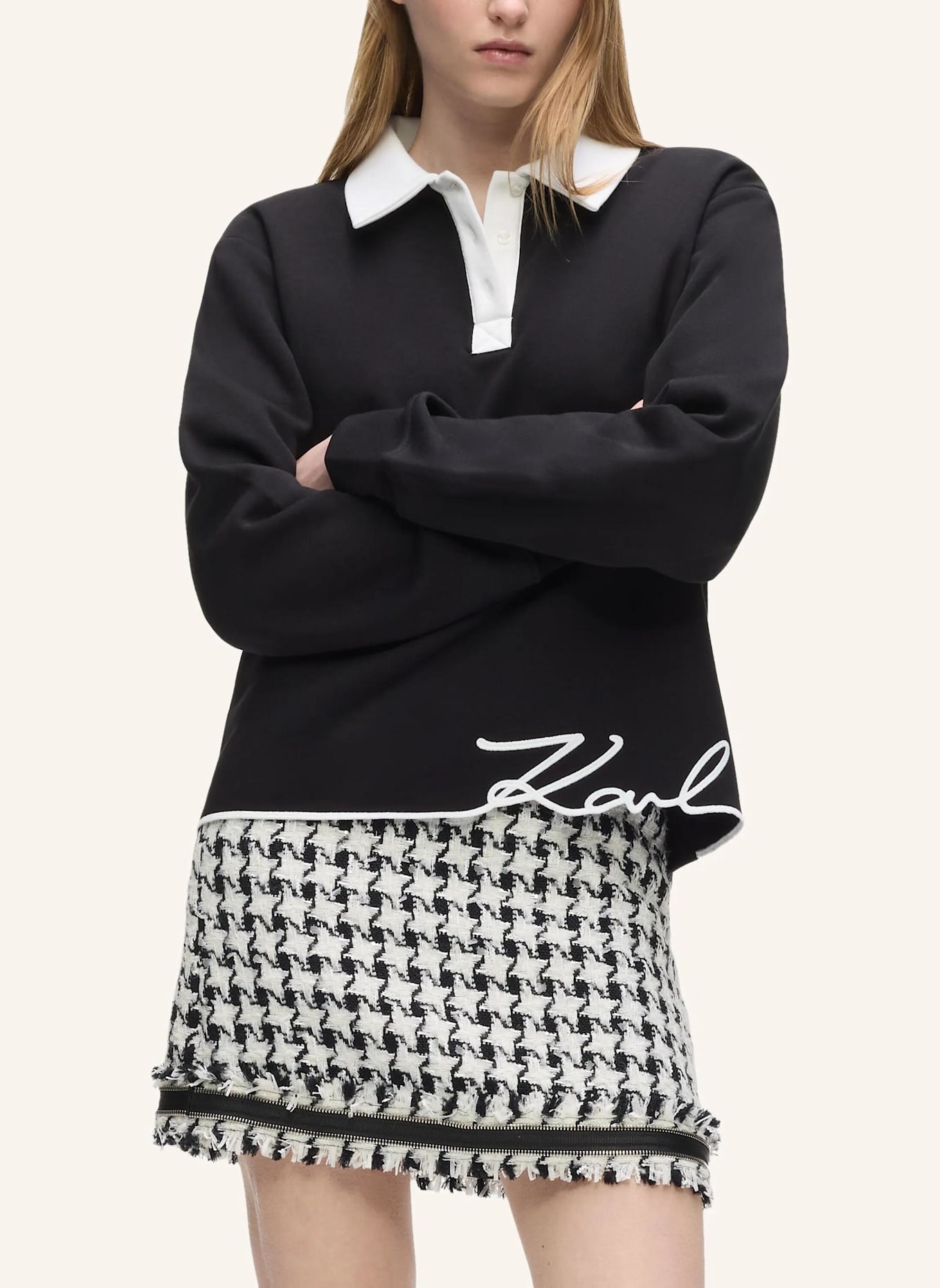 KARL LAGERFELD Sweatshirt: SCHWARZ