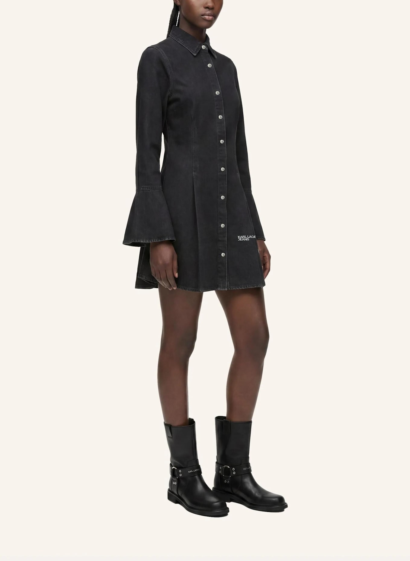KARL LAGERFELD JEANS Kleid: SCHWARZ