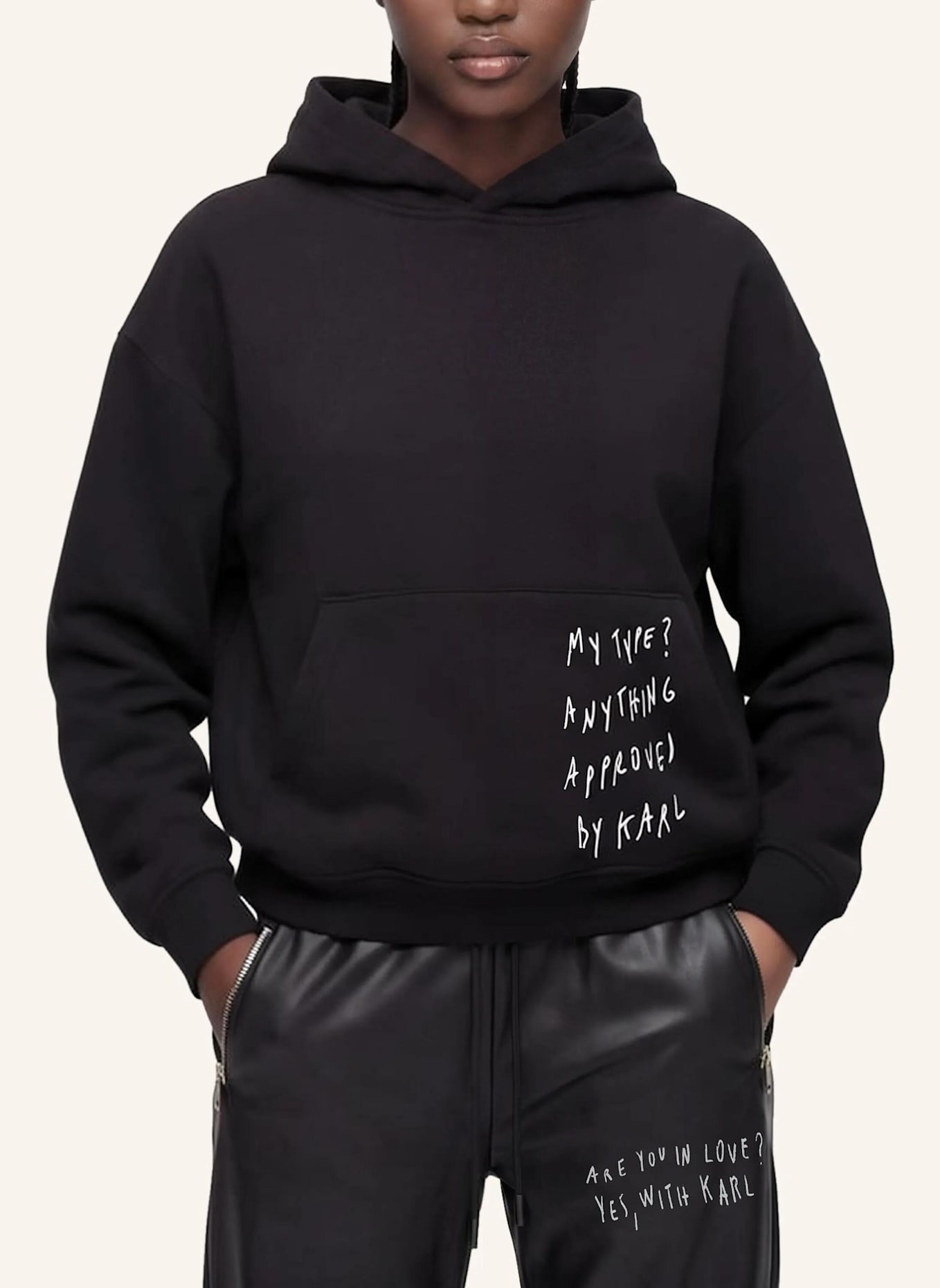KARL LAGERFELD JEANS Hoodie: SCHWARZ