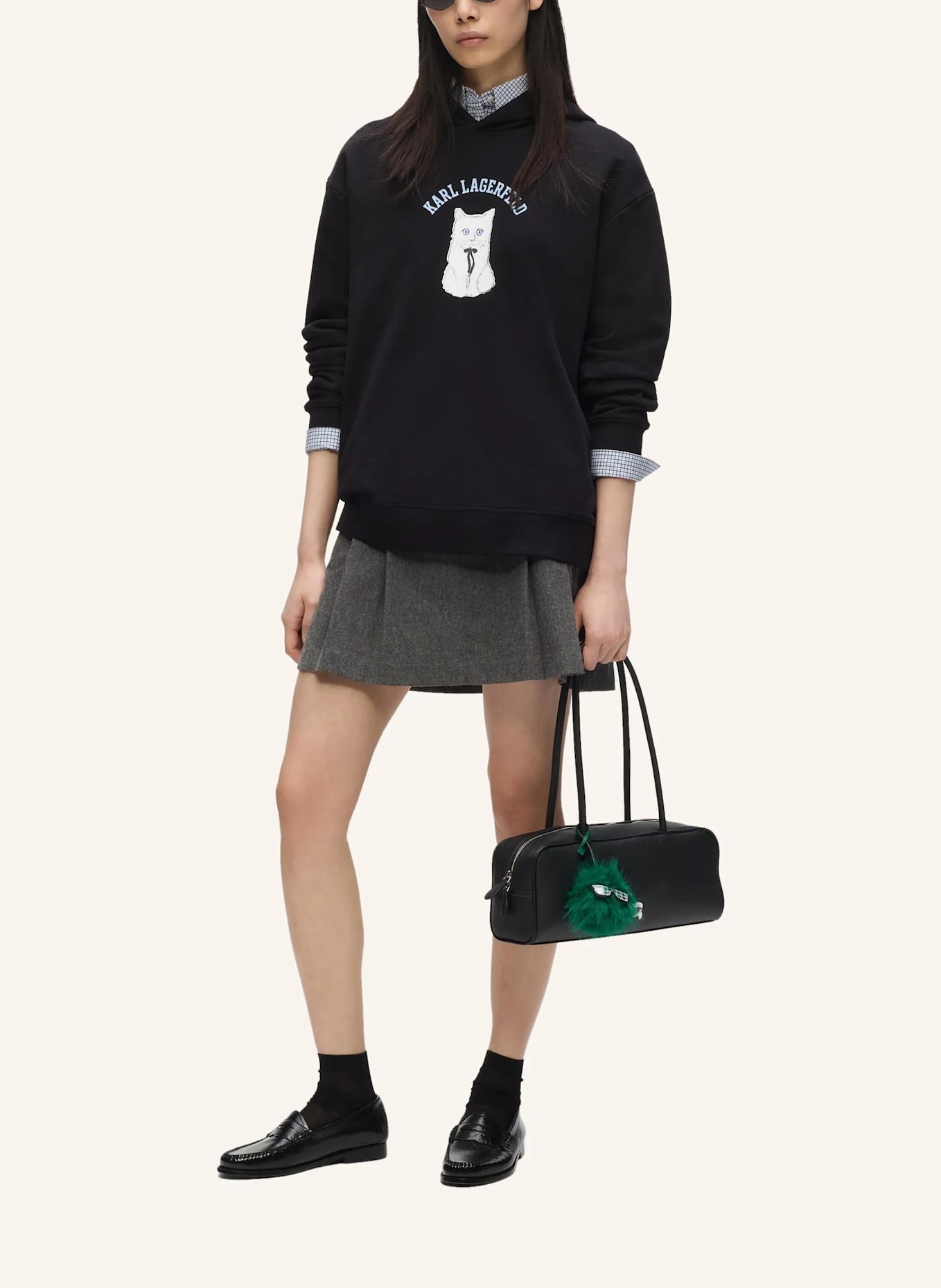 KARL LAGERFELD Hoodie: SCHWARZ
