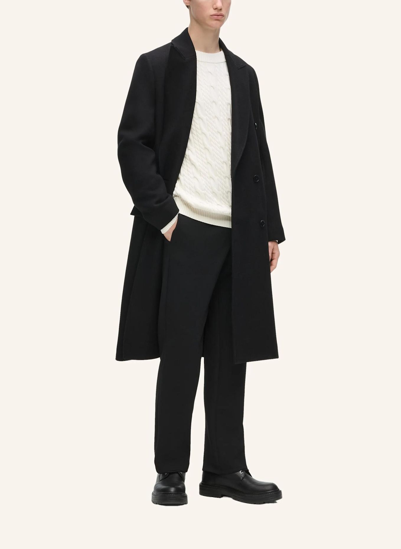 KARL LAGERFELD Mantel: SCHWARZ