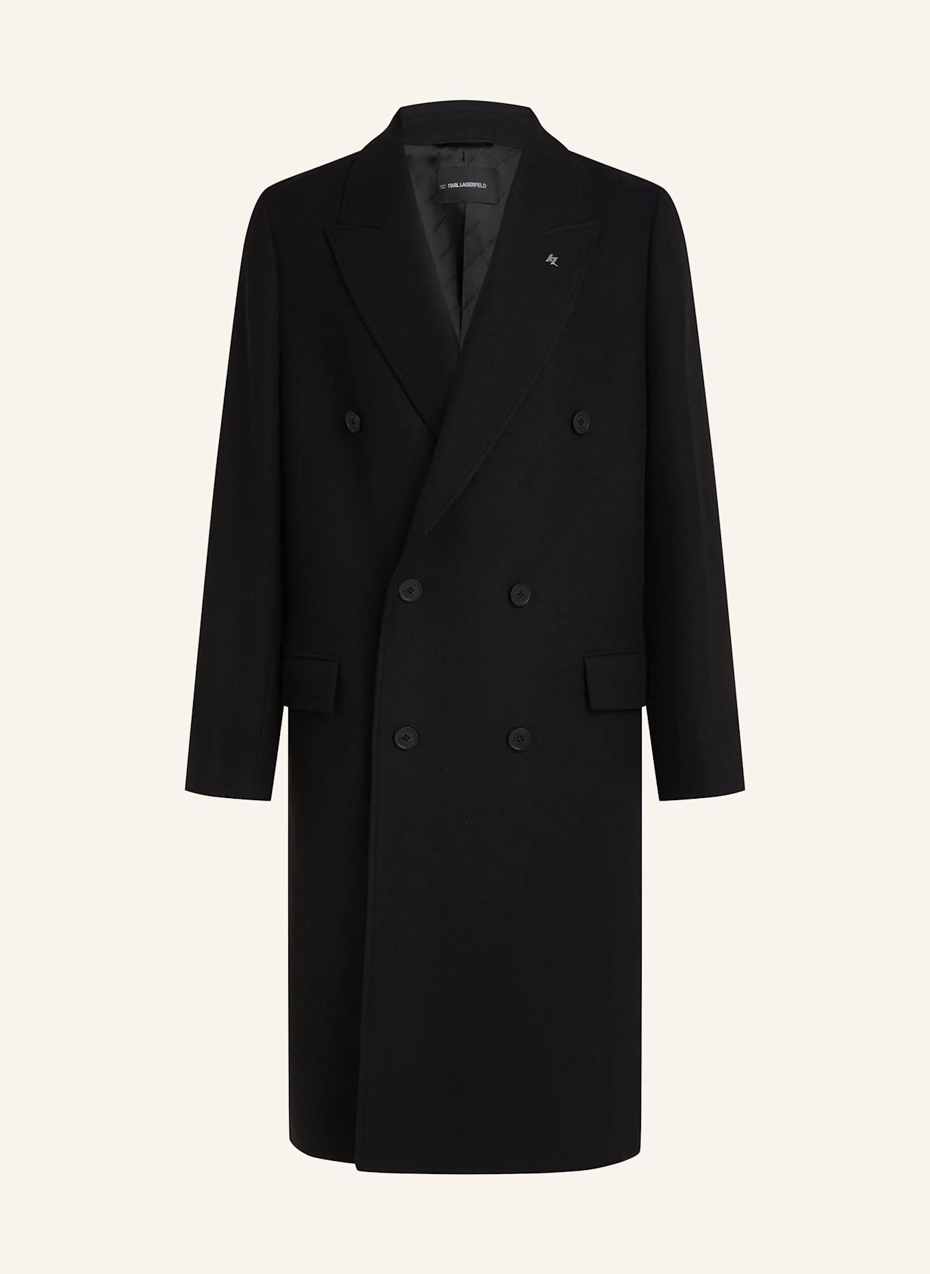 KARL LAGERFELD Mantel: SCHWARZ