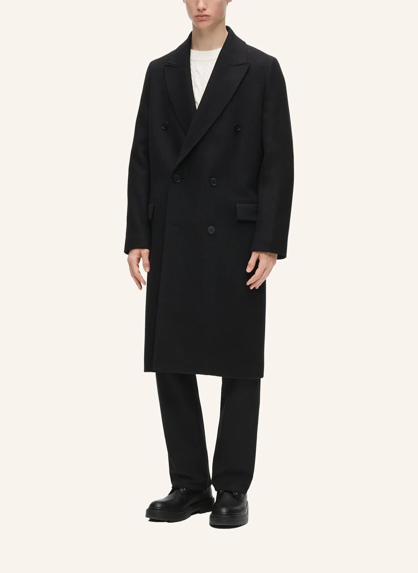 KARL LAGERFELD Mantel: SCHWARZ