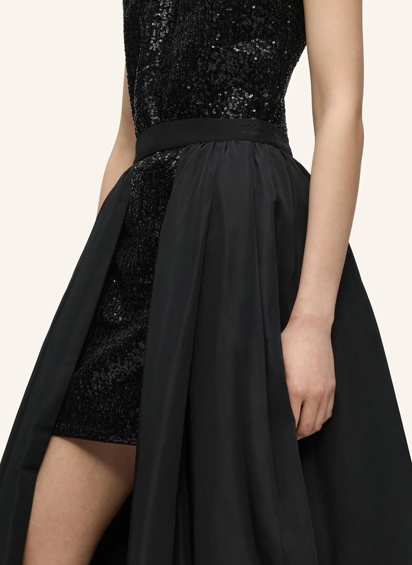 KARL LAGERFELD Kleid: SCHWARZ