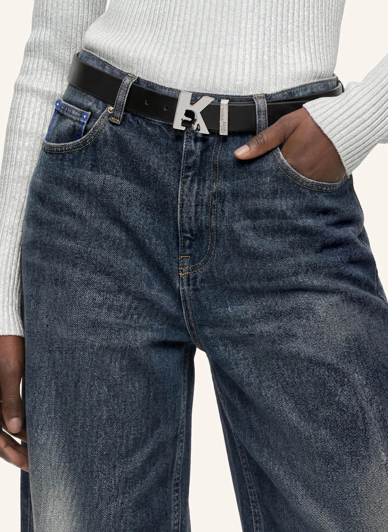 KARL LAGERFELD JEANS Gürtel: SCHWARZ
