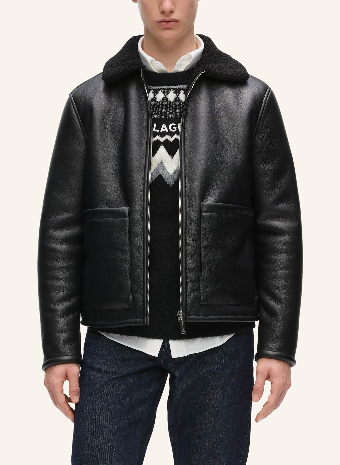KARL LAGERFELD Jacke: SCHWARZ