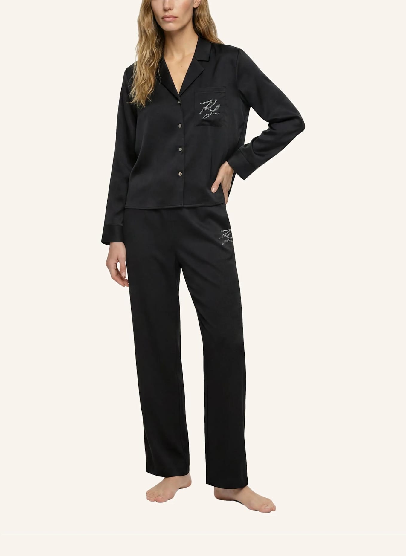 KARL LAGERFELD Nachtwäsche: SCHWARZ