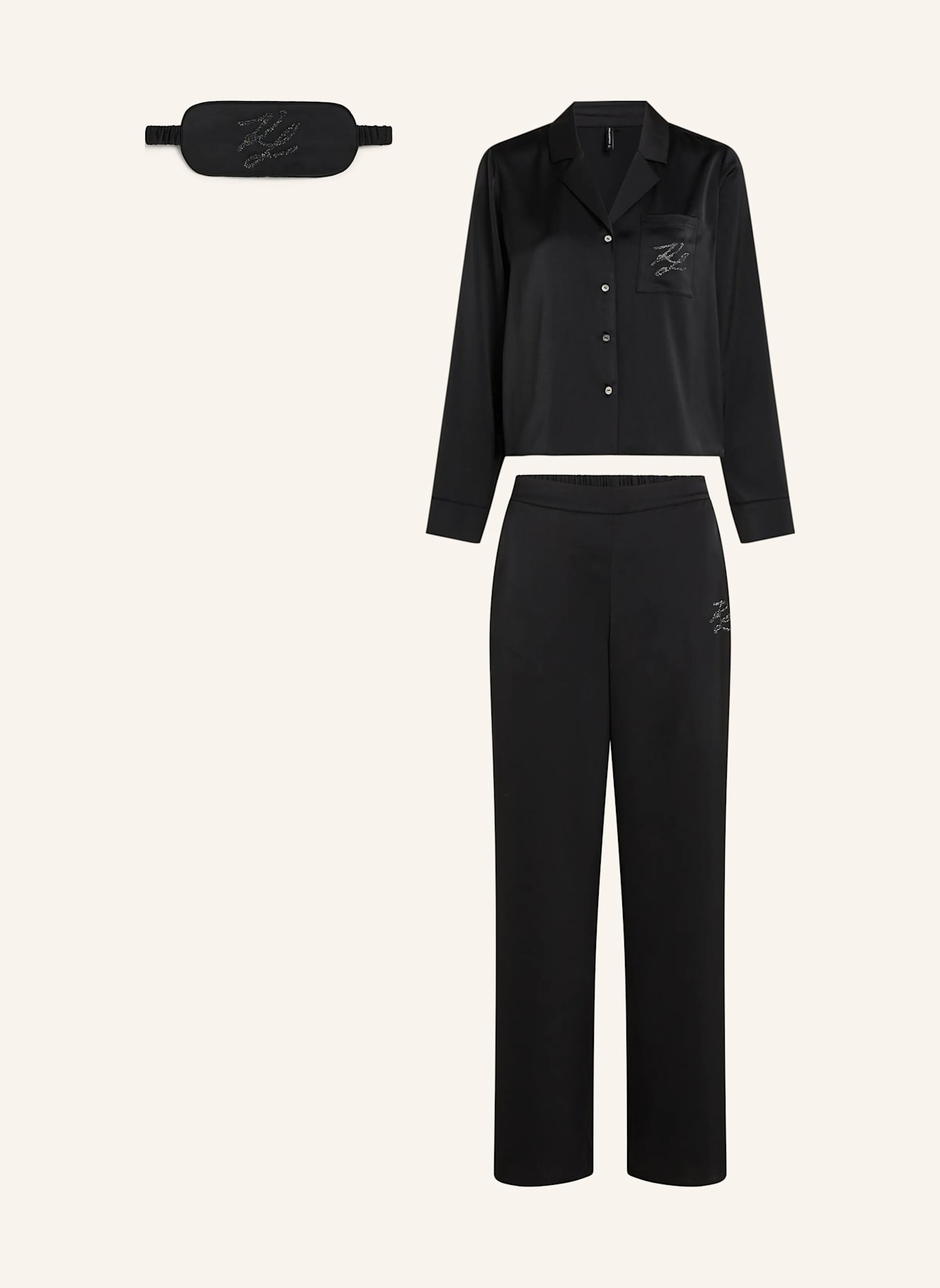 KARL LAGERFELD Nachtwäsche: SCHWARZ