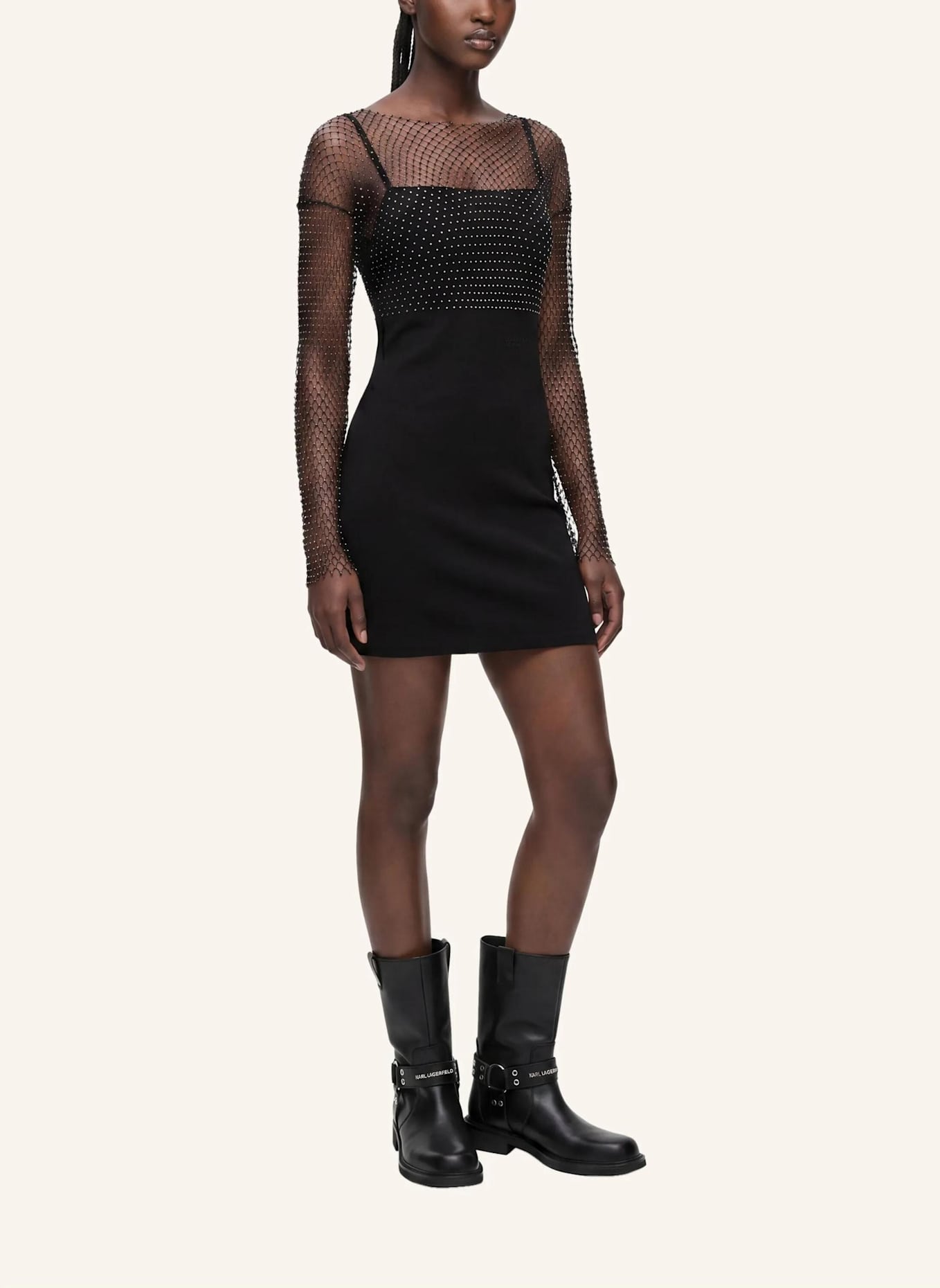 KARL LAGERFELD JEANS Kleid: SCHWARZ