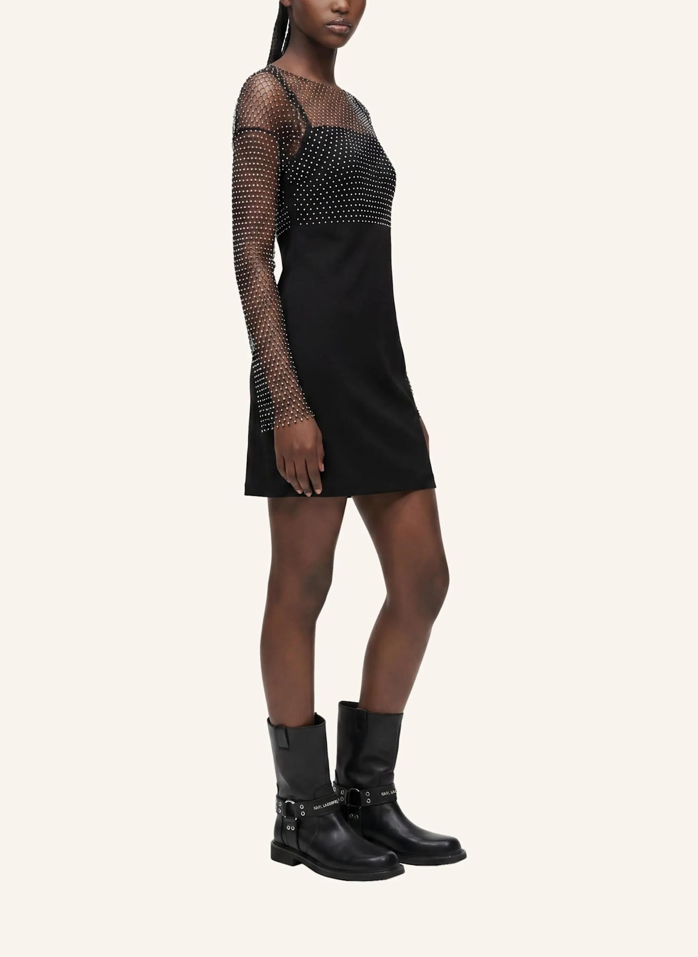 KARL LAGERFELD JEANS Kleid: SCHWARZ