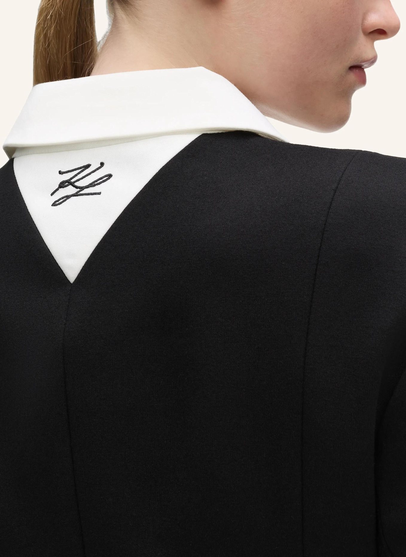 KARL LAGERFELD Kleid: SCHWARZ